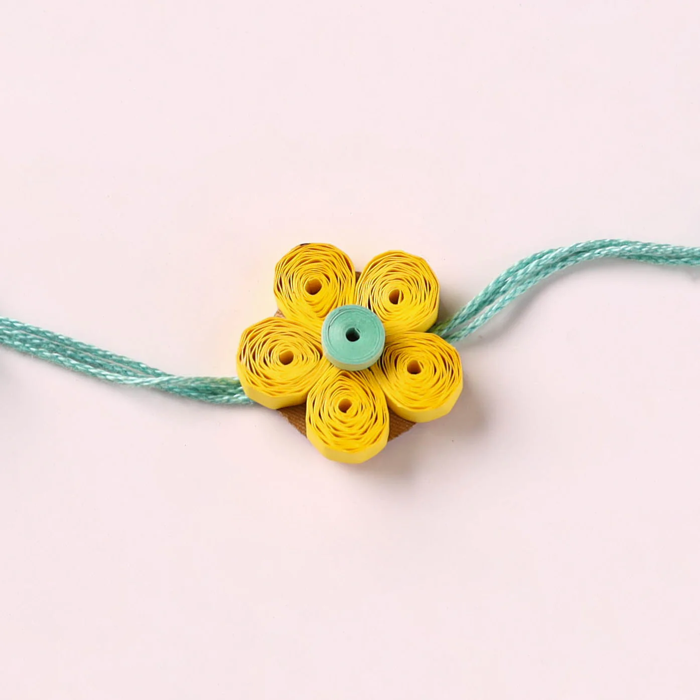 Flower - Handmade Paper Quilling Rakhi 38 - Image 2