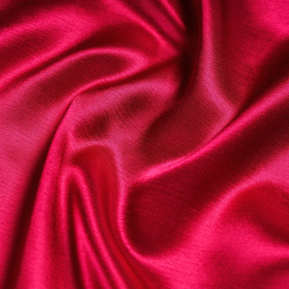 Pink - Pure Mashru Silk Plain Fabric (Width - 44 in) - Image 2