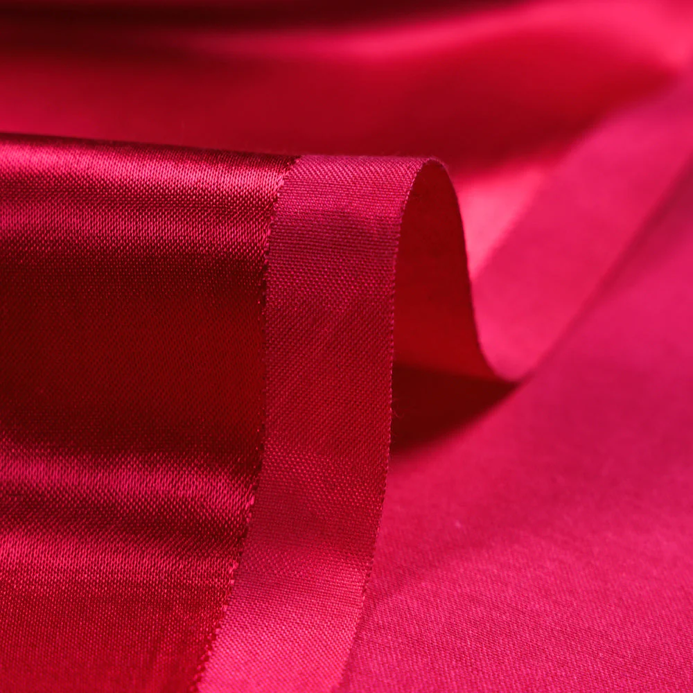 Pink - Pure Mashru Silk Plain Fabric (Width - 44 in) - Image 3