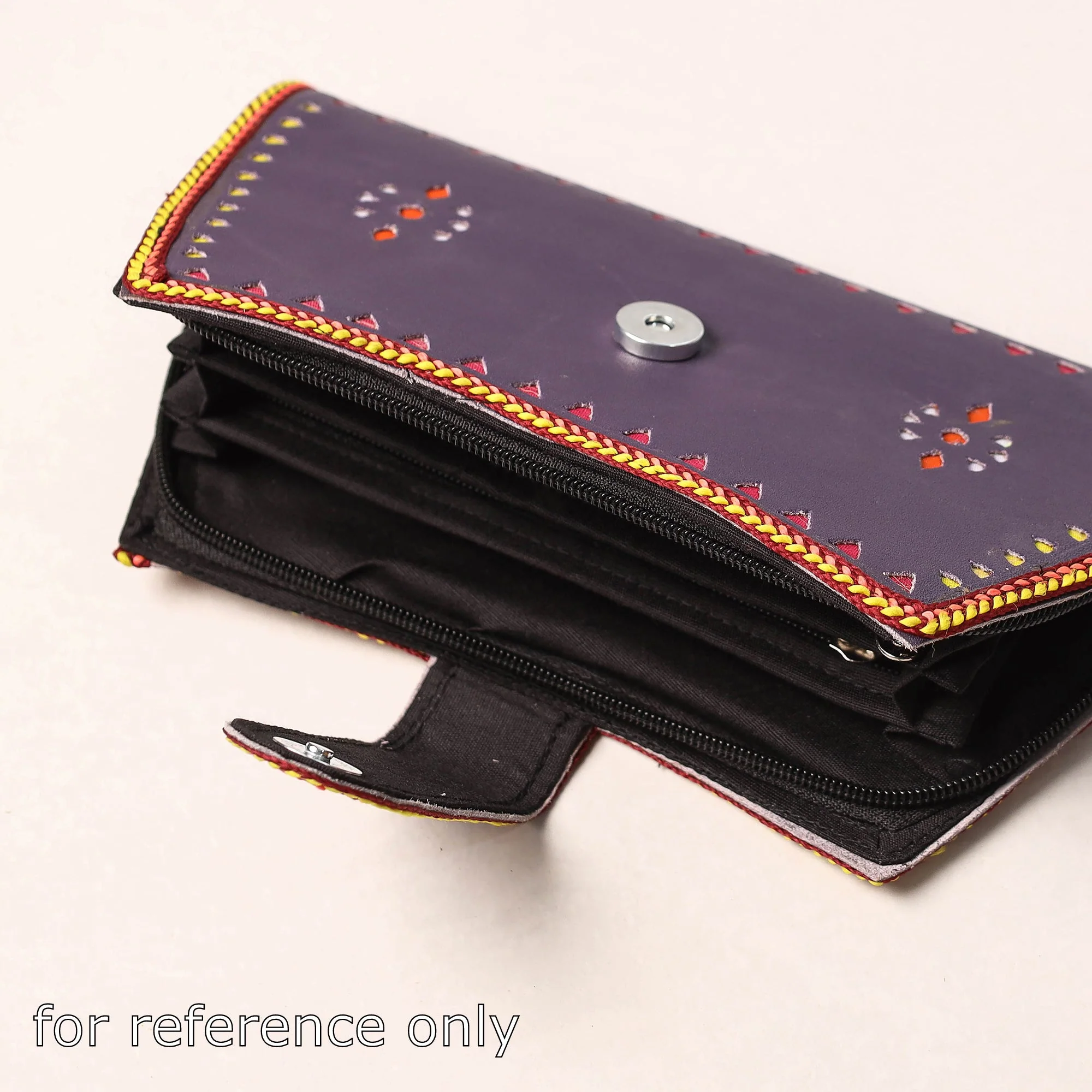 Brown - Handcrafted Kutch Leather Clutch / Wallet - Image 4