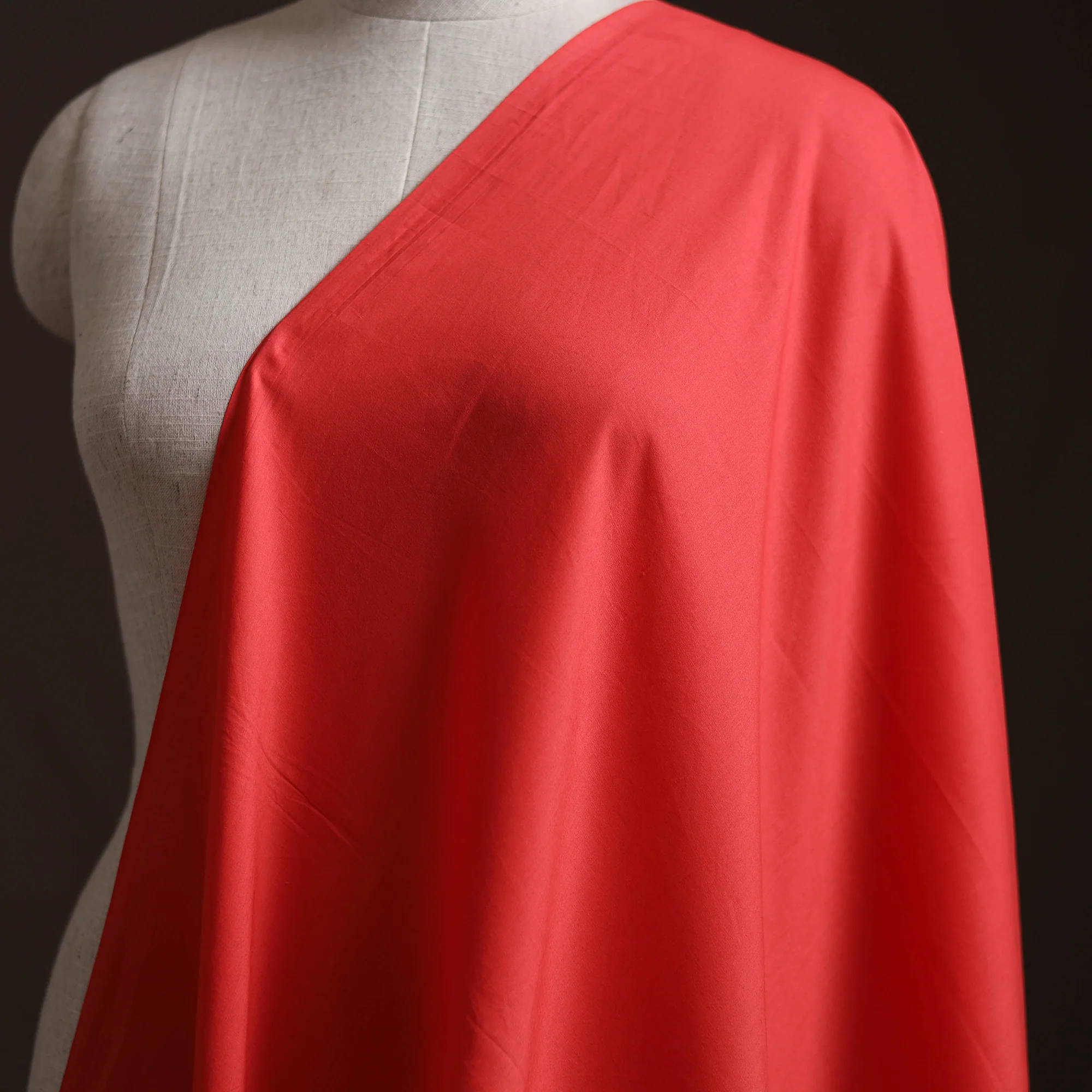 Pink - Prewashed Plain Dyed Cotton Fabric - Image 2