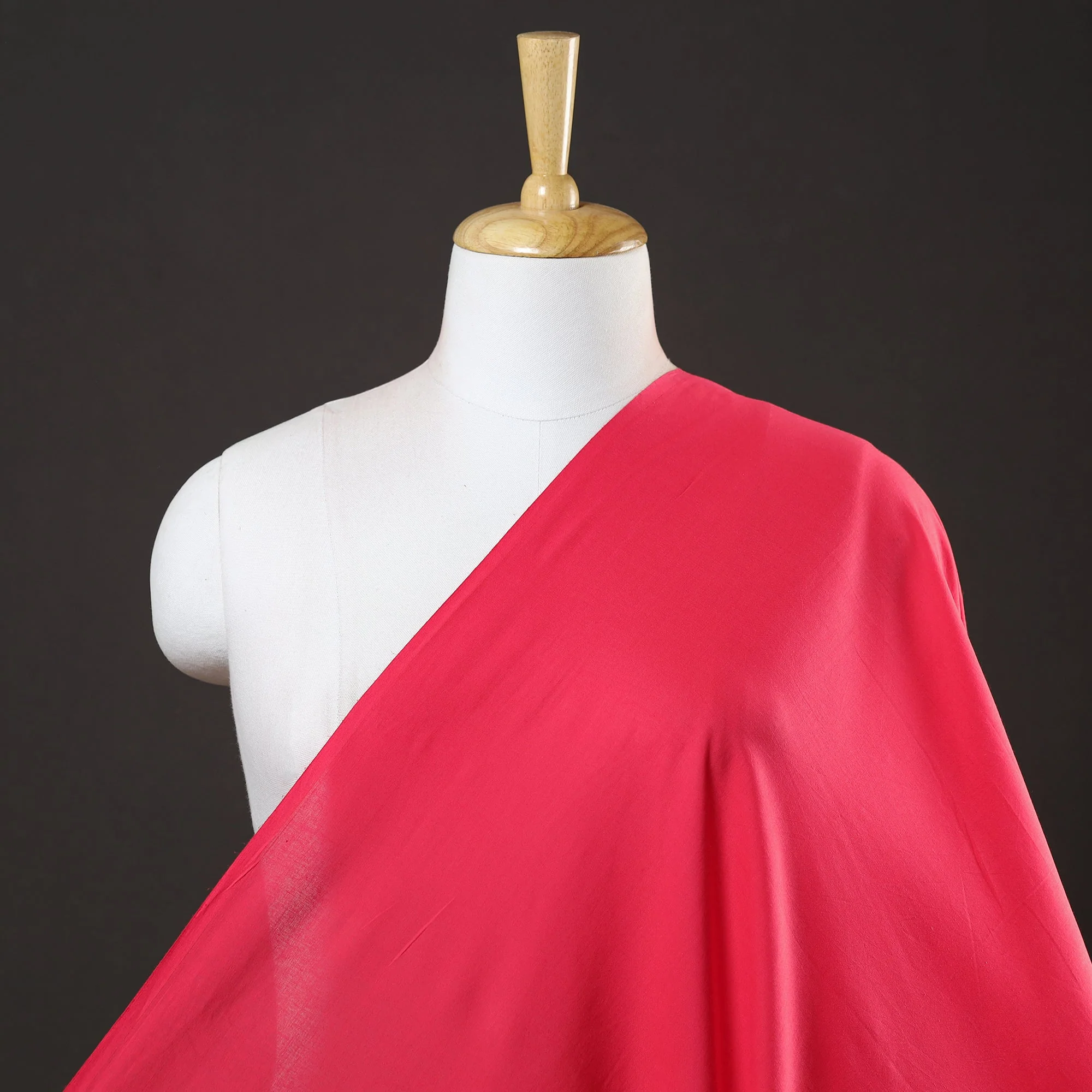 Pink - Prewashed Plain Dyed Cotton Fabric 54