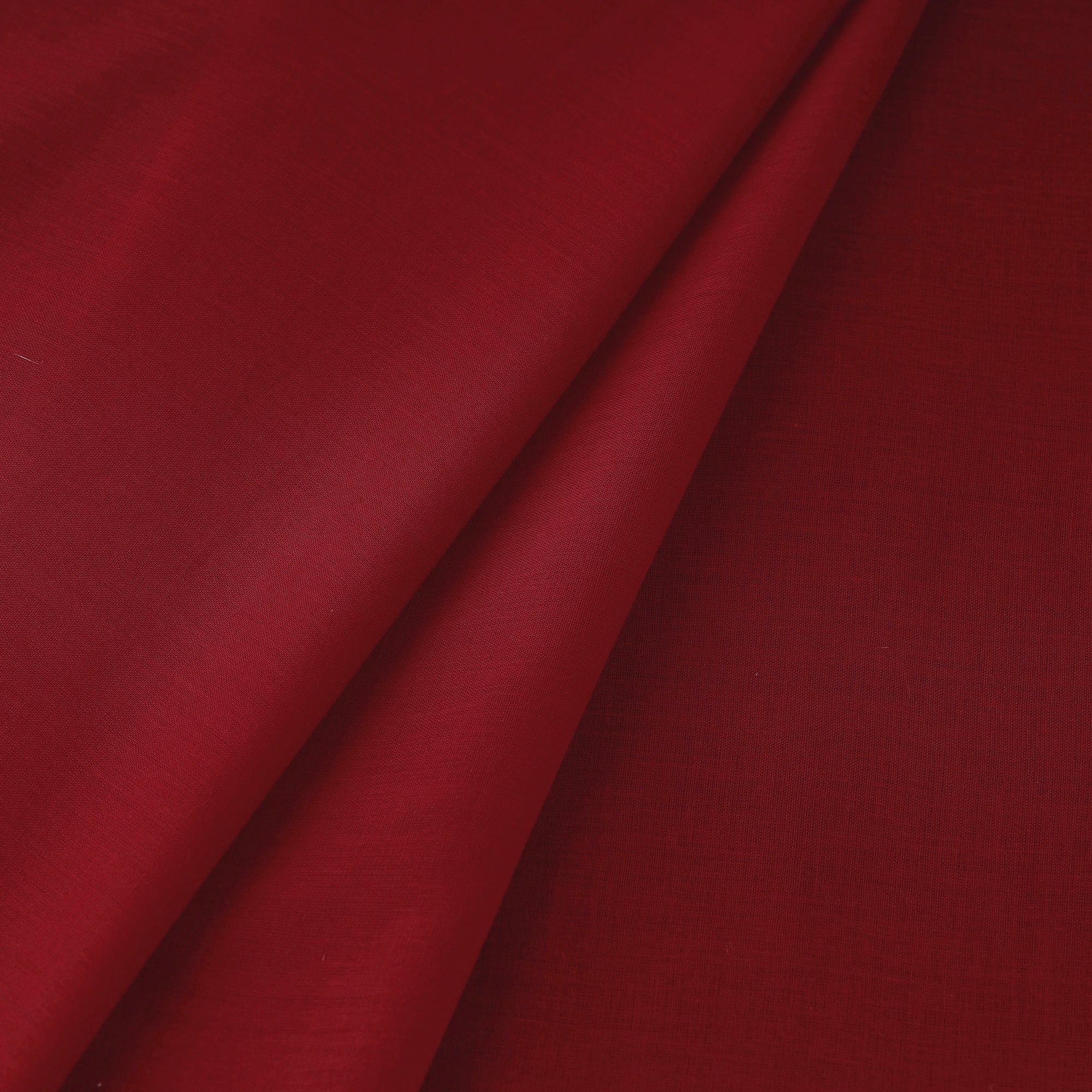 Red - Prewashed Plain Dyed Cotton Fabric 35 - Image 2