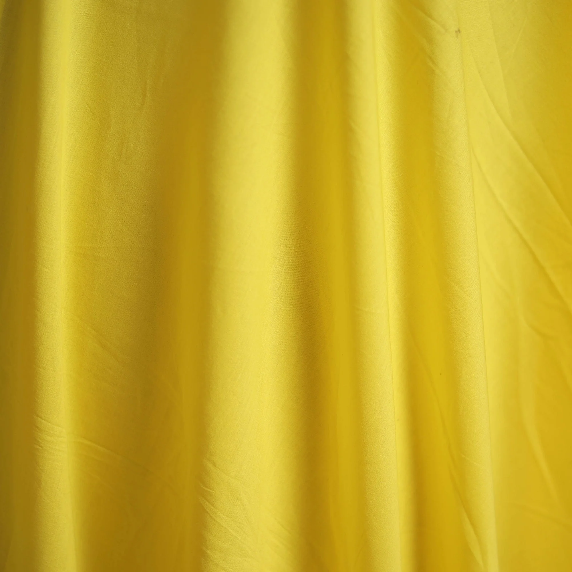 Yellow - Prewashed Dyed Cotton Plain Fabric 44 - Image 3