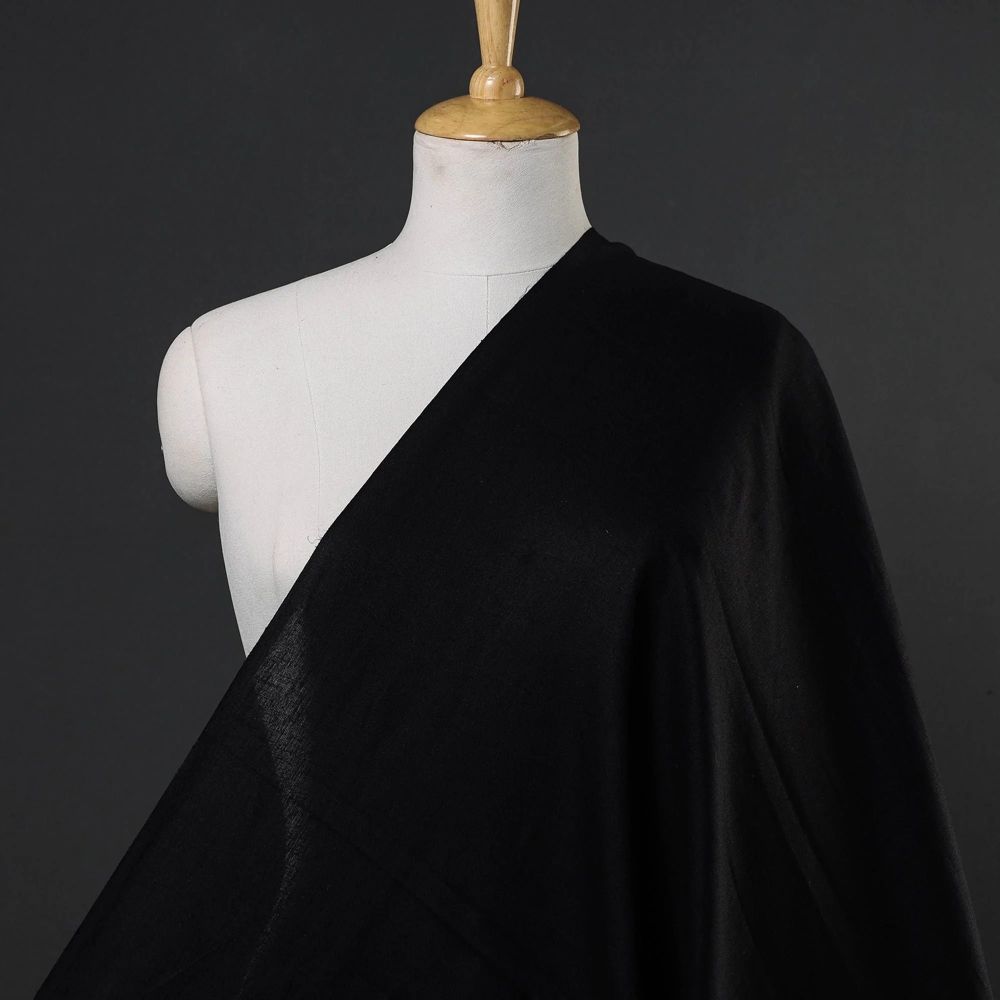 Black - Flex Cotton Prewashed Plain Fabric 13