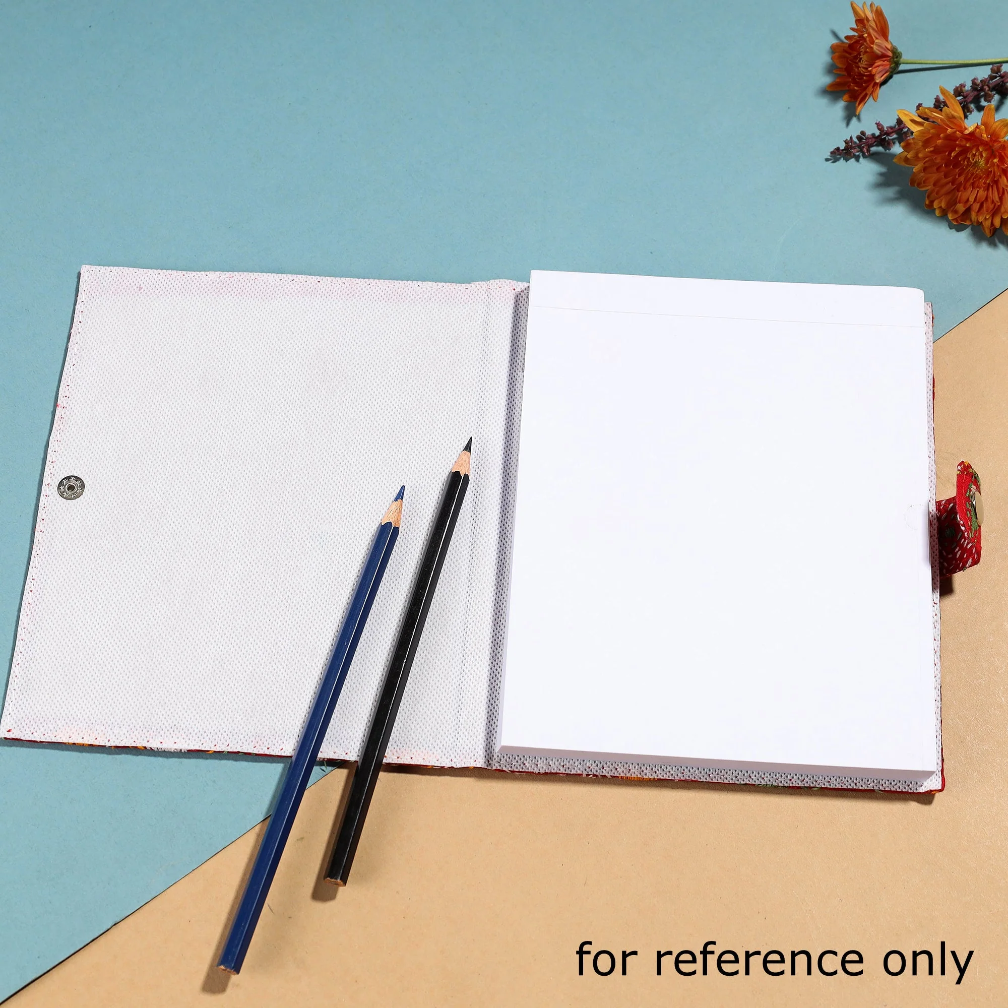 Bengal Kantha Work Handcrafted Notepad (7 x 6 in) - Image 4