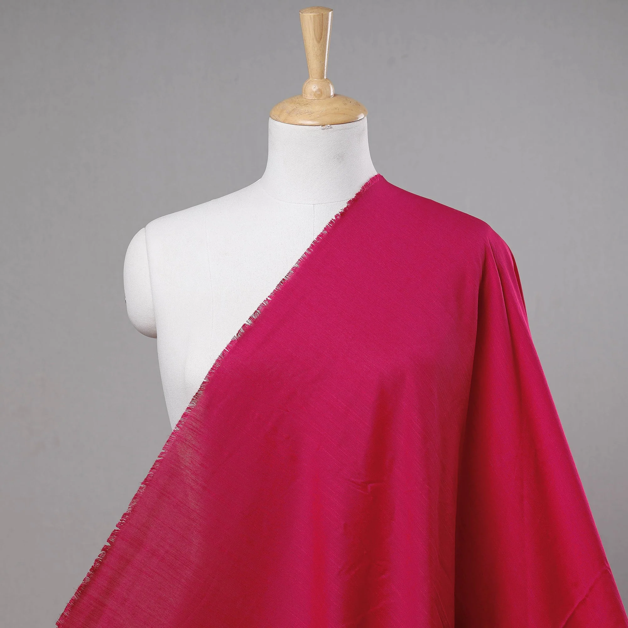 Pink - Slub Silk Plain Fabric 01