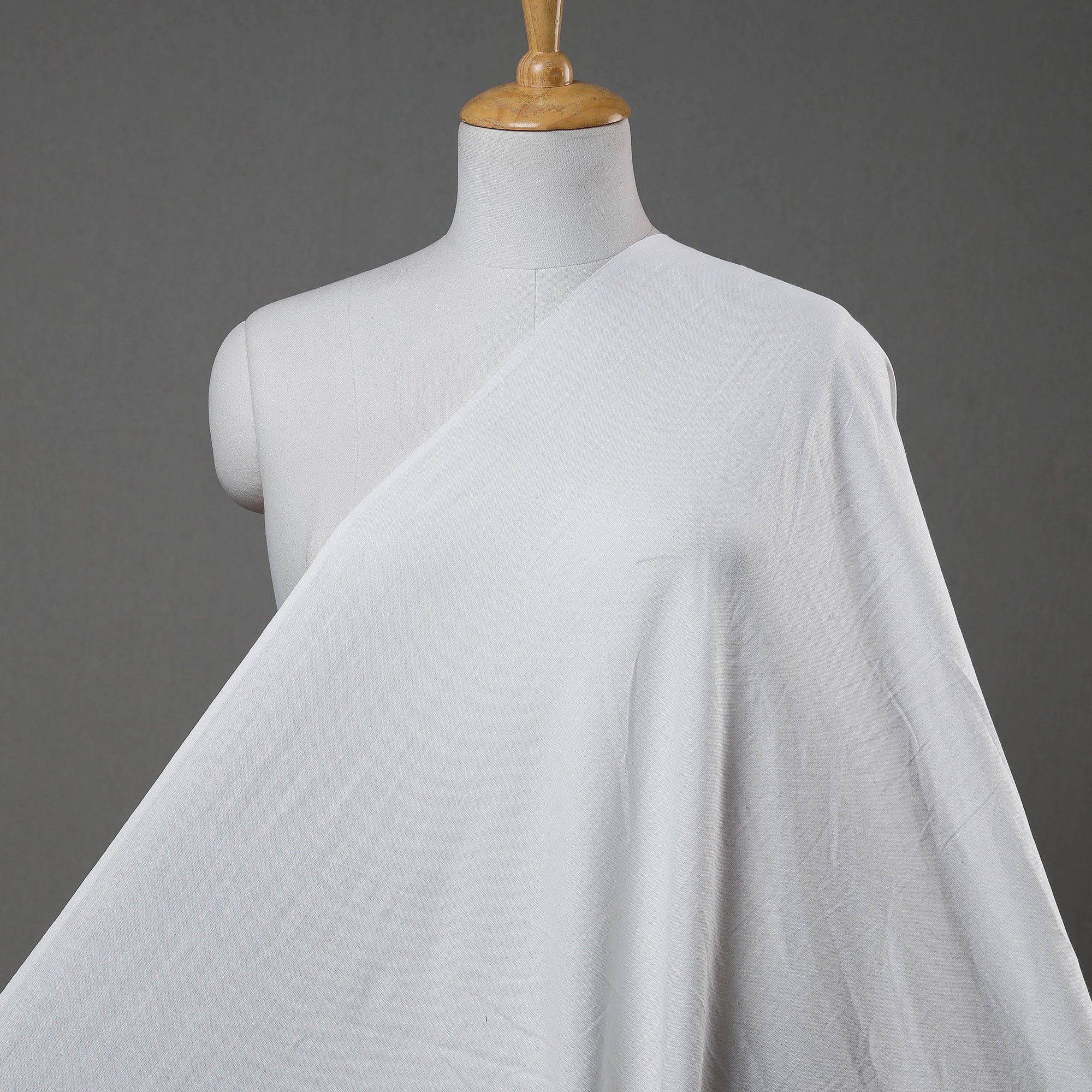 White - Prewashed Flex Cotton Plain Fabric 08