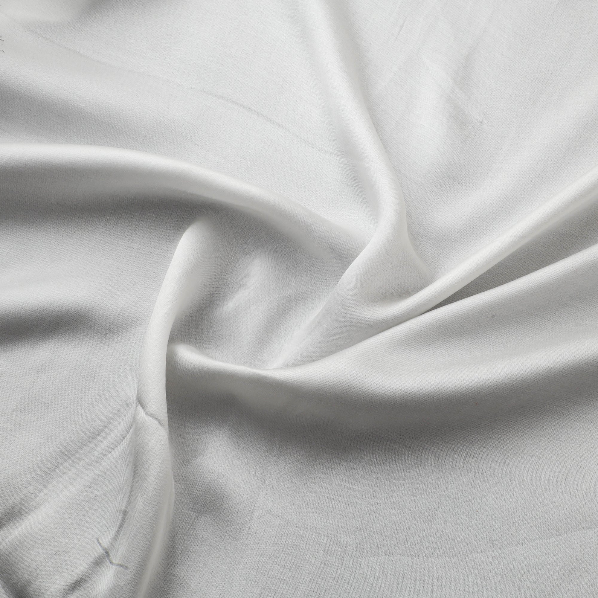 White - Pure Modal Silk Plain Fabric 06
