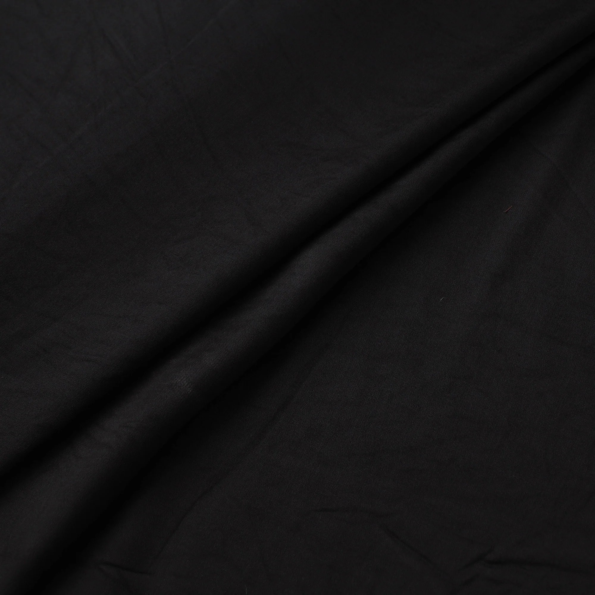 Black - Plain Pure Modal Silk Fabric 07 - Image 3