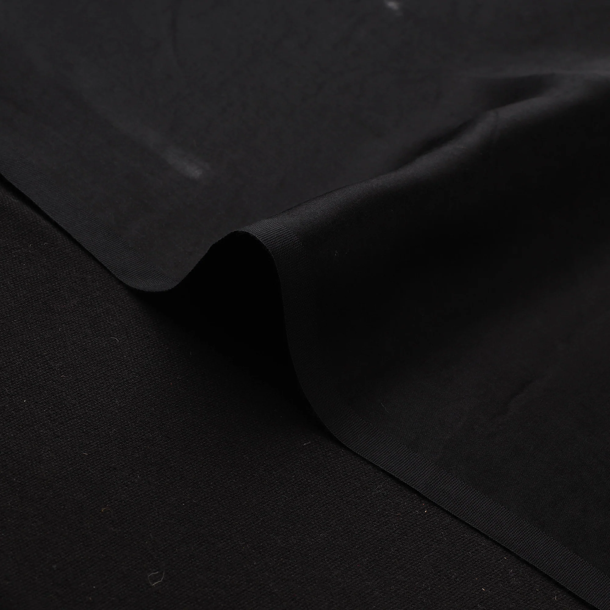 Black - Plain Pure Modal Silk Fabric 07 - Image 4