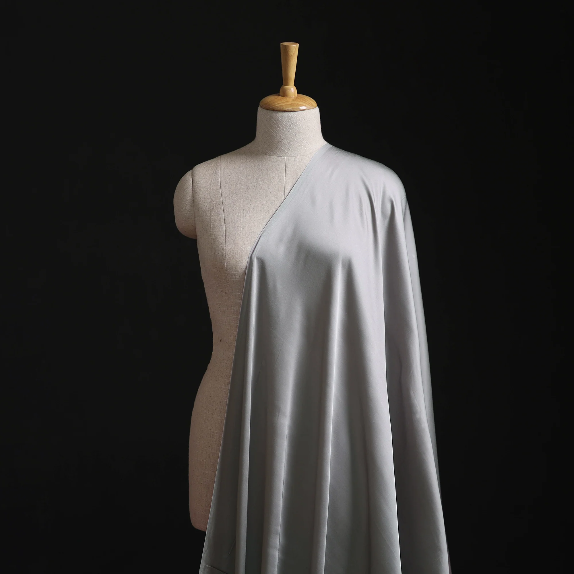 Light Olive Green Pure Modal Plain Fabric - Image 2