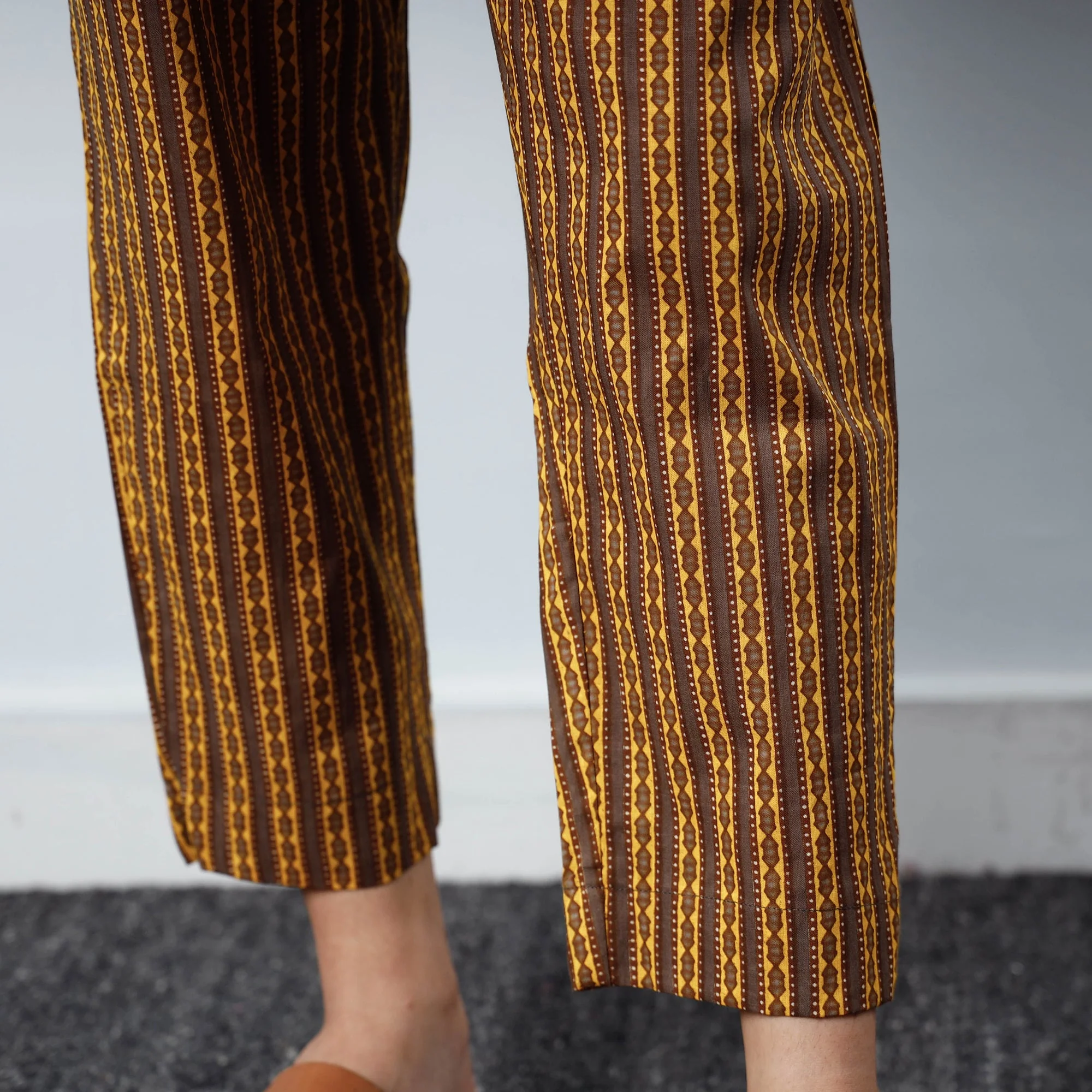 Brown - Jaipur Printed Cotton Pant - Image 4