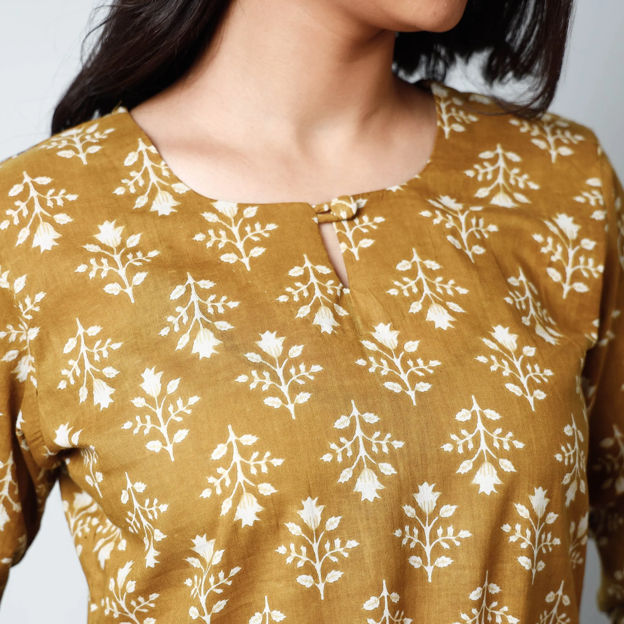 Brown - Jaipur Printed Cotton Straight Kurta 08 - Image 5