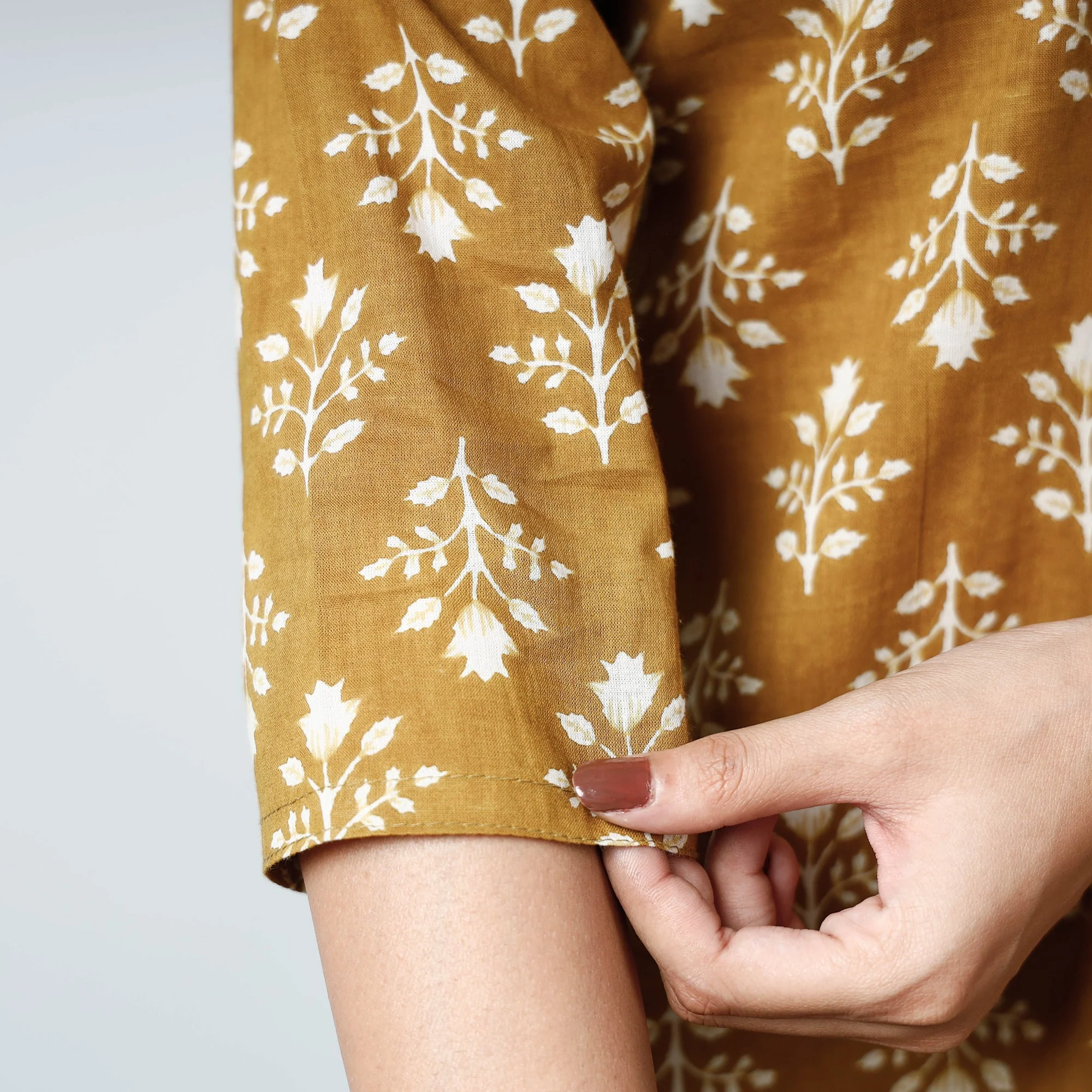 Brown - Jaipur Printed Cotton Straight Kurta 08 - Image 6