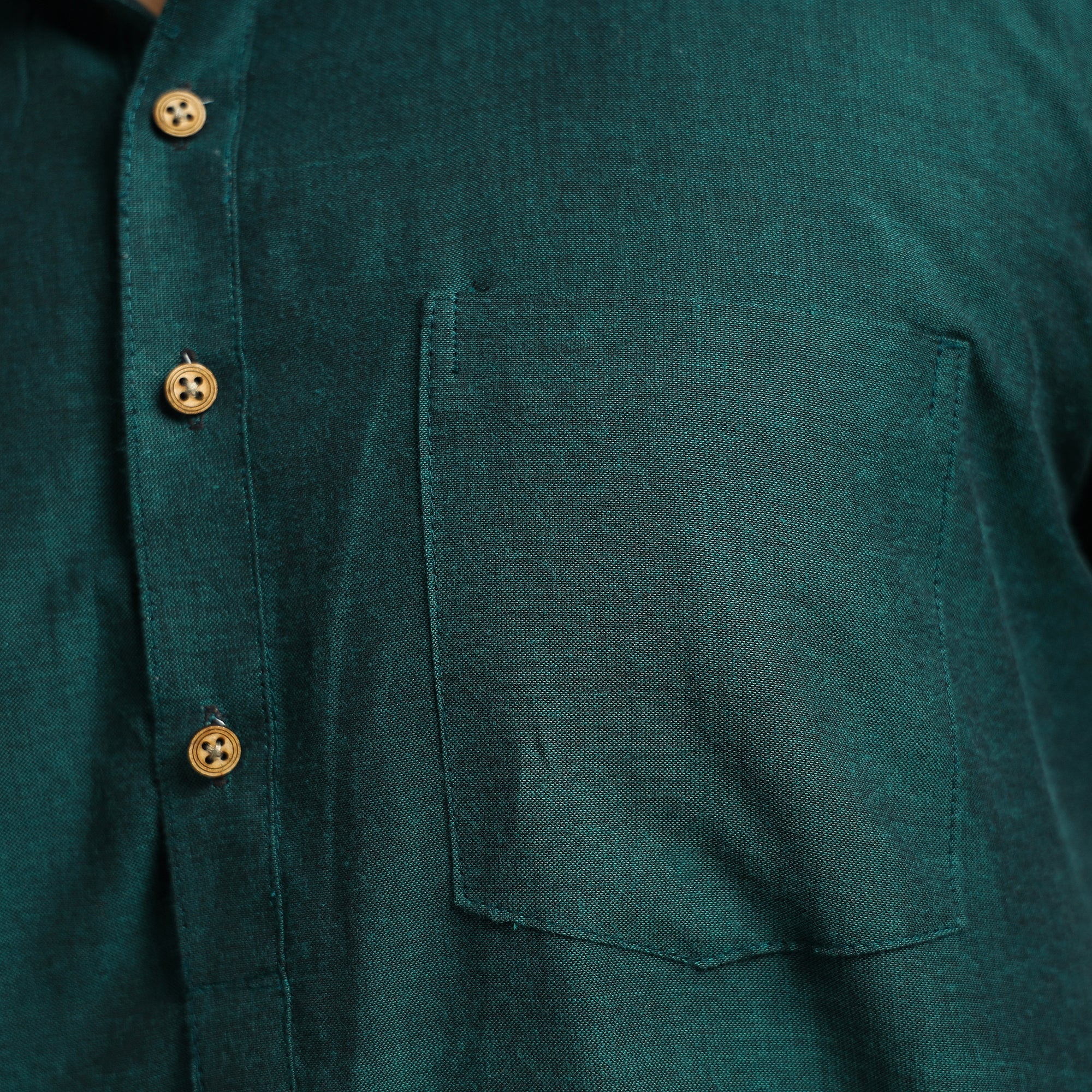Plain Handloom Cotton Men Short Kurta - Image 5