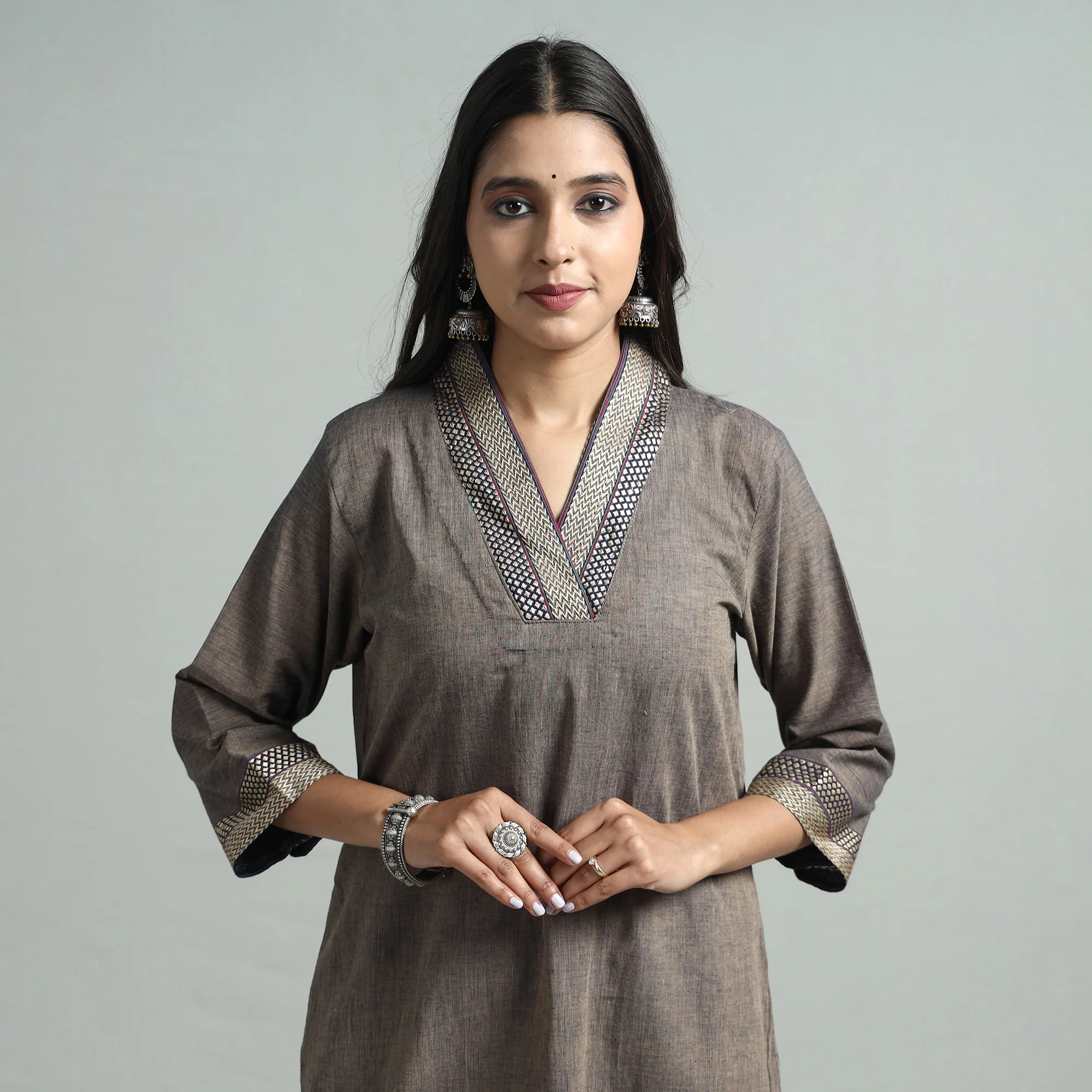Light Brown - Dharwad Cotton Straight Kurta