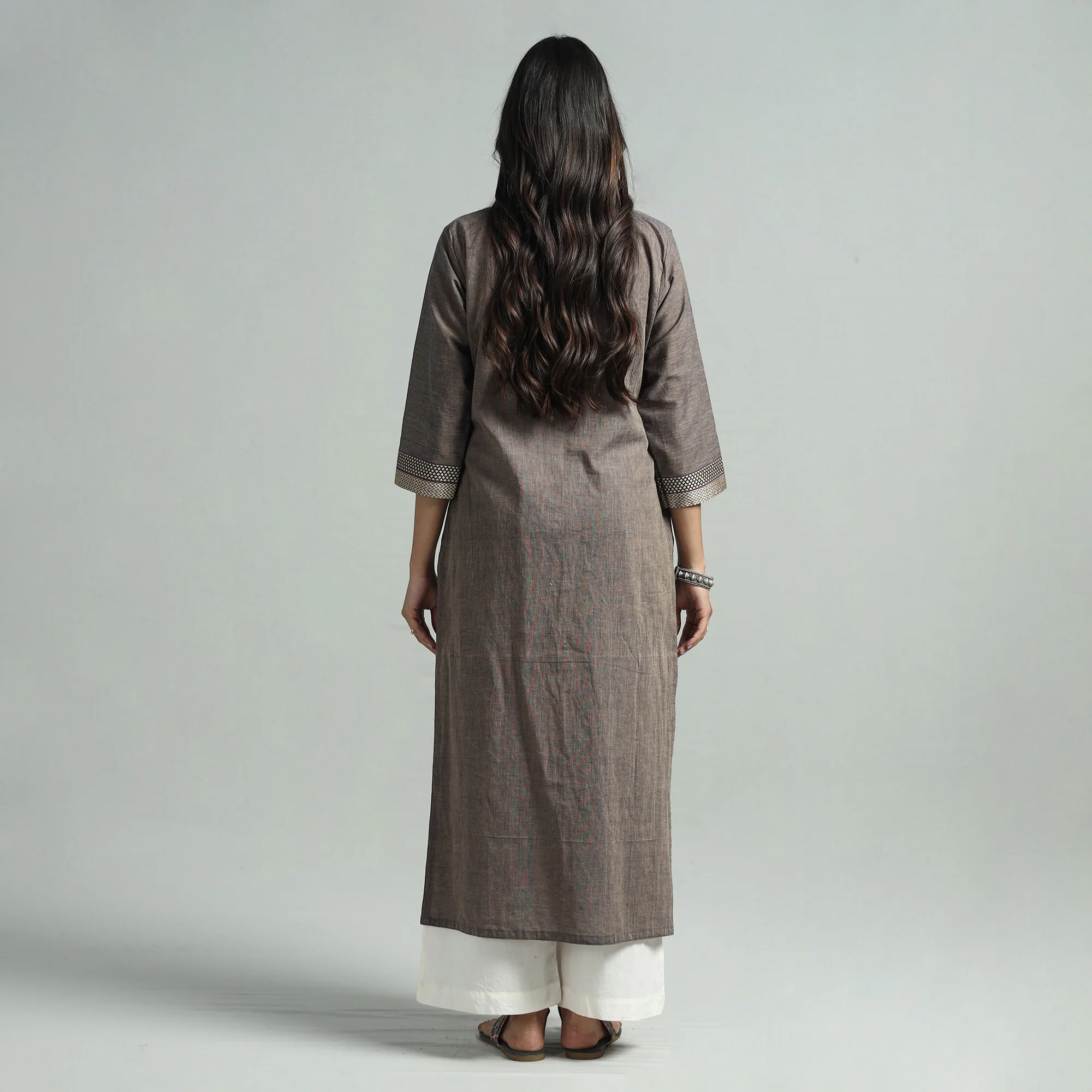 Light Brown - Dharwad Cotton Straight Kurta - Image 7
