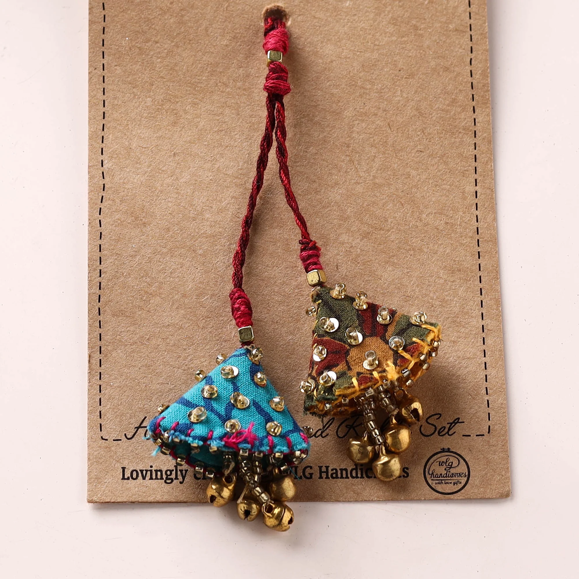Hand Embroidered Bead Work Lumba Rakhi 20 - Image 3