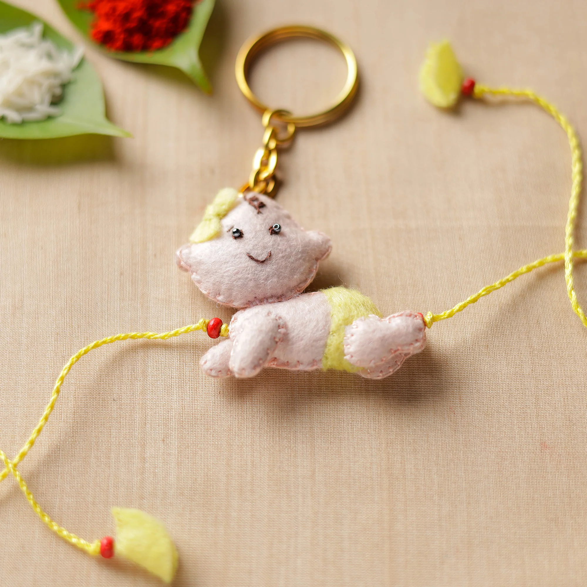 Crawling Baby - Hand Embroidered Felt Rakhi for Kids 02 - Image 2
