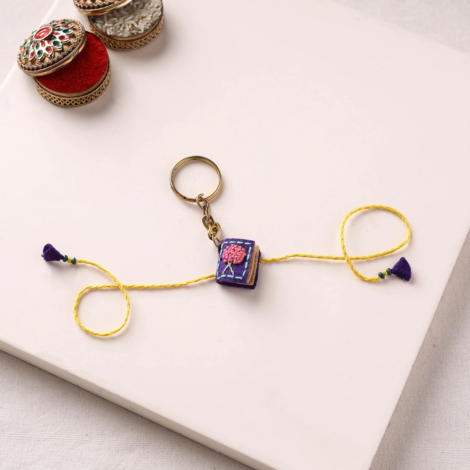 Book - Hand Embroidered Felt Rakhi for Kids 28 - Image 2