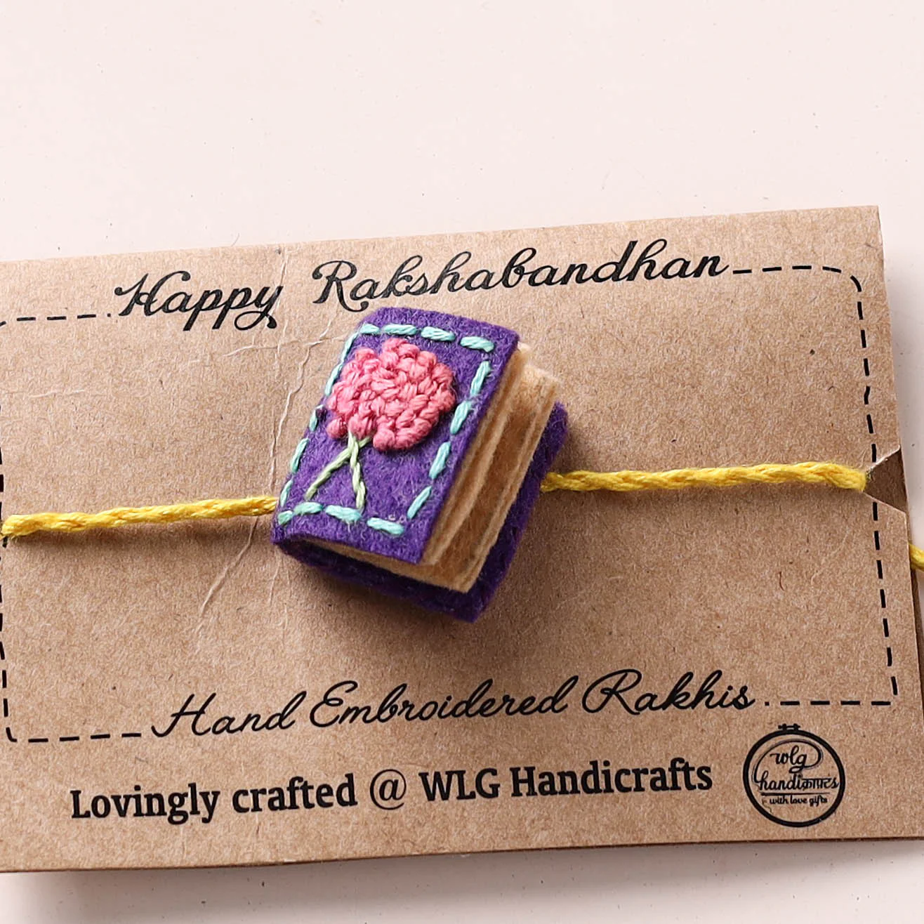 Book - Hand Embroidered Felt Rakhi for Kids 28 - Image 3
