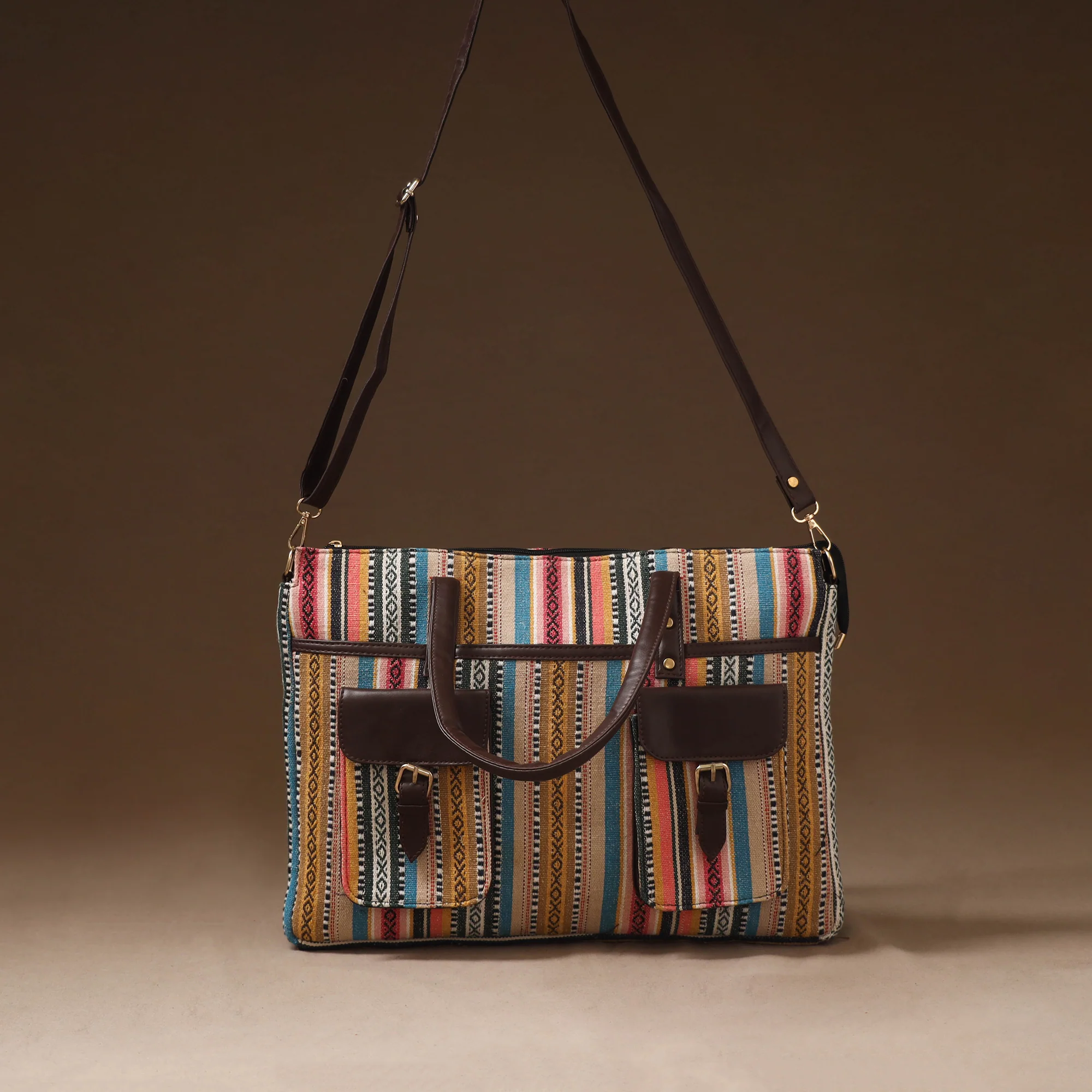 Multicolor - Handcrafted Printed Laptop Bag 18 - Image 2