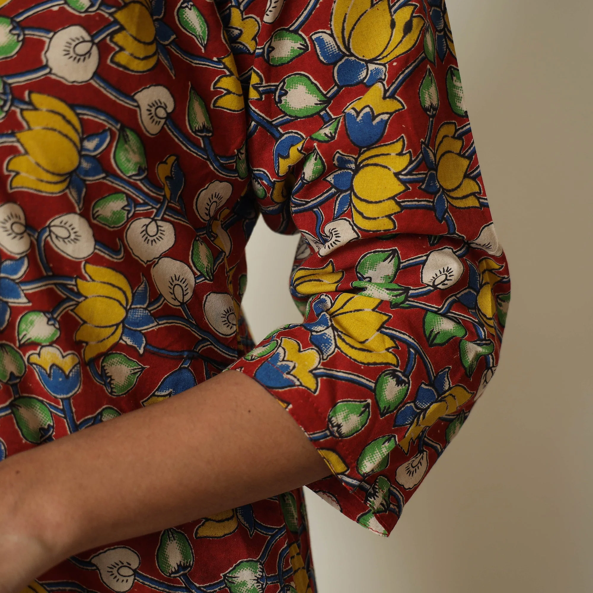 Multicolor - Kalamkari Printed Cotton Straight Kurta 51 - Image 7