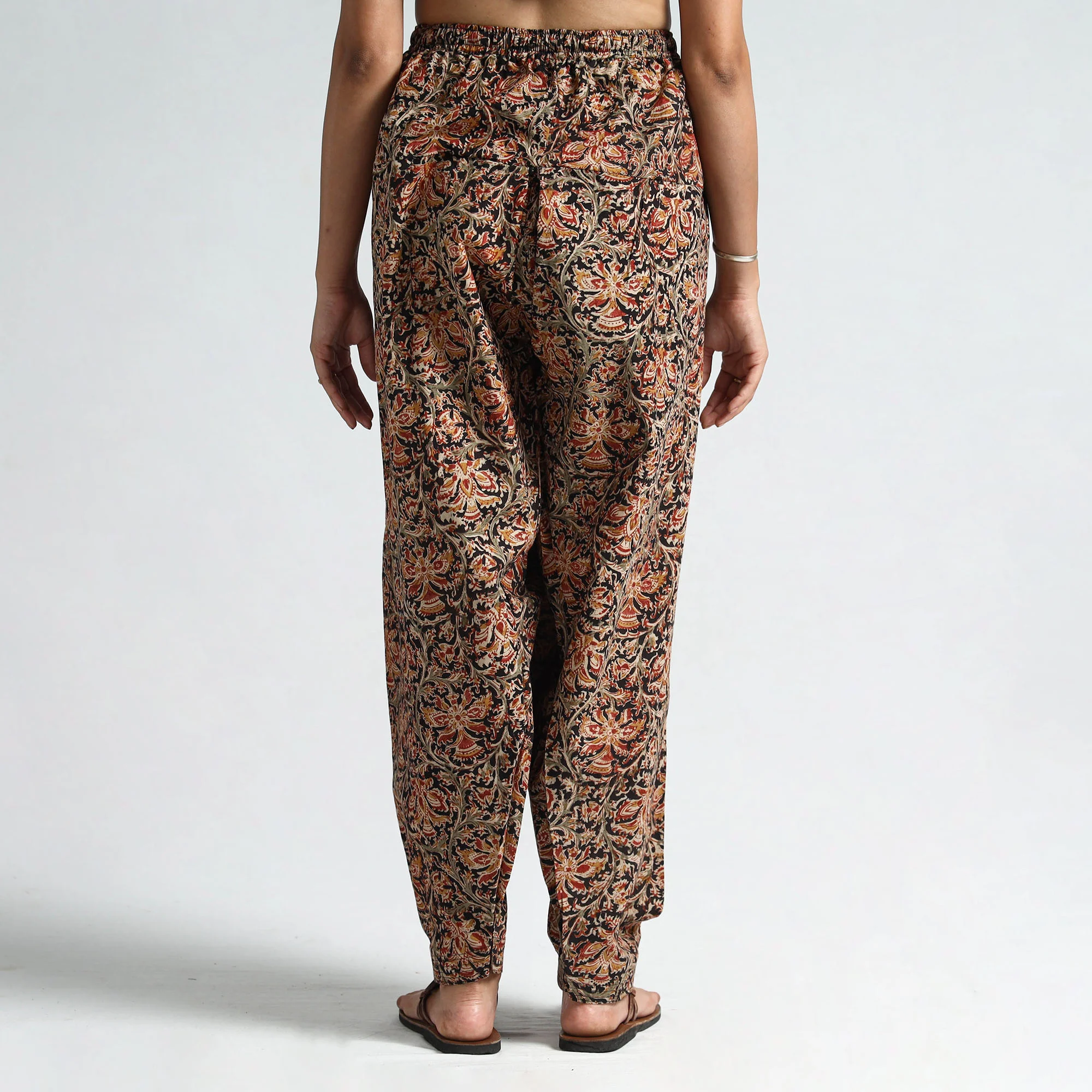 Multicolor - Kalamkari Block Printed Cotton Elasticated Salwar 15 - Image 3