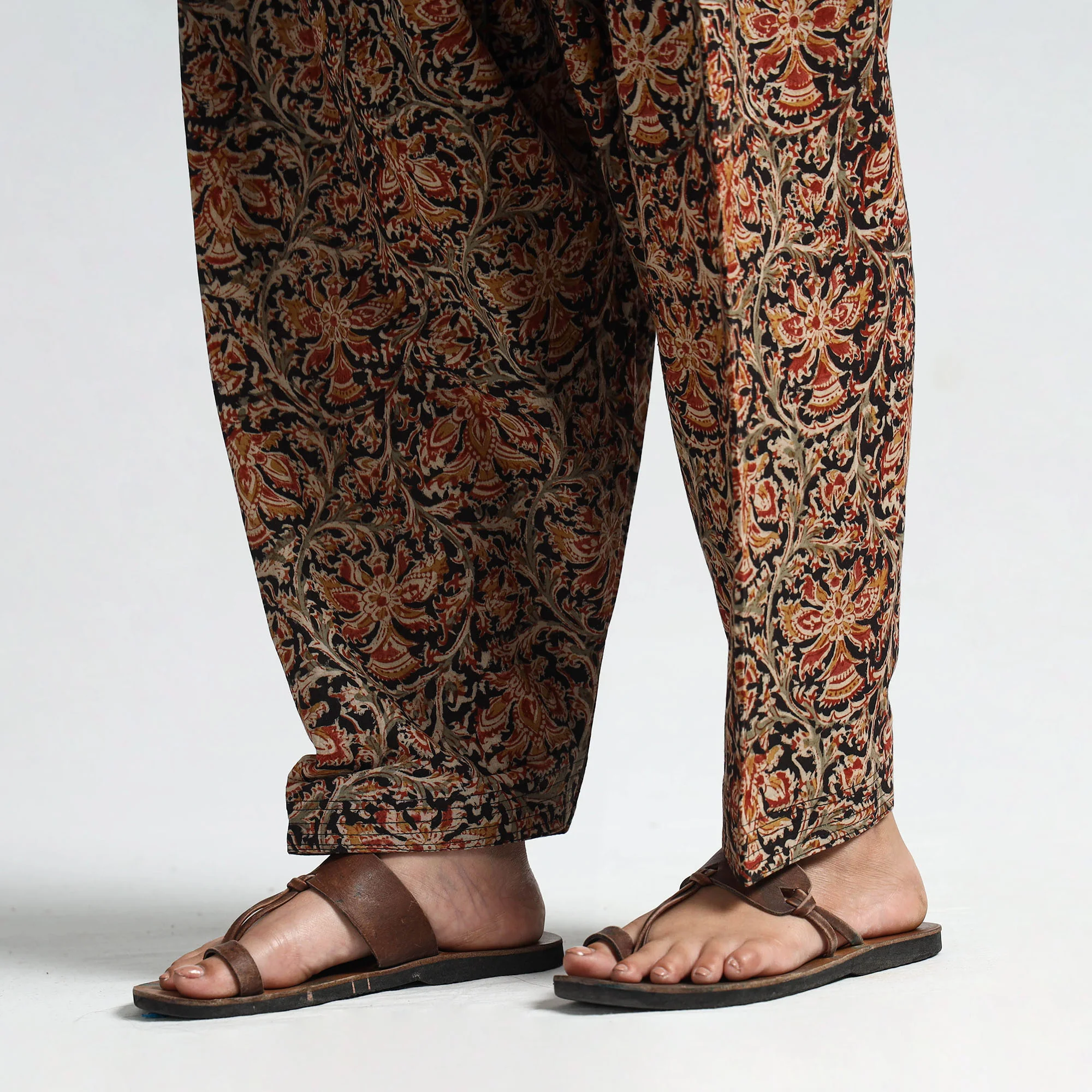Multicolor - Kalamkari Block Printed Cotton Elasticated Salwar 15 - Image 5