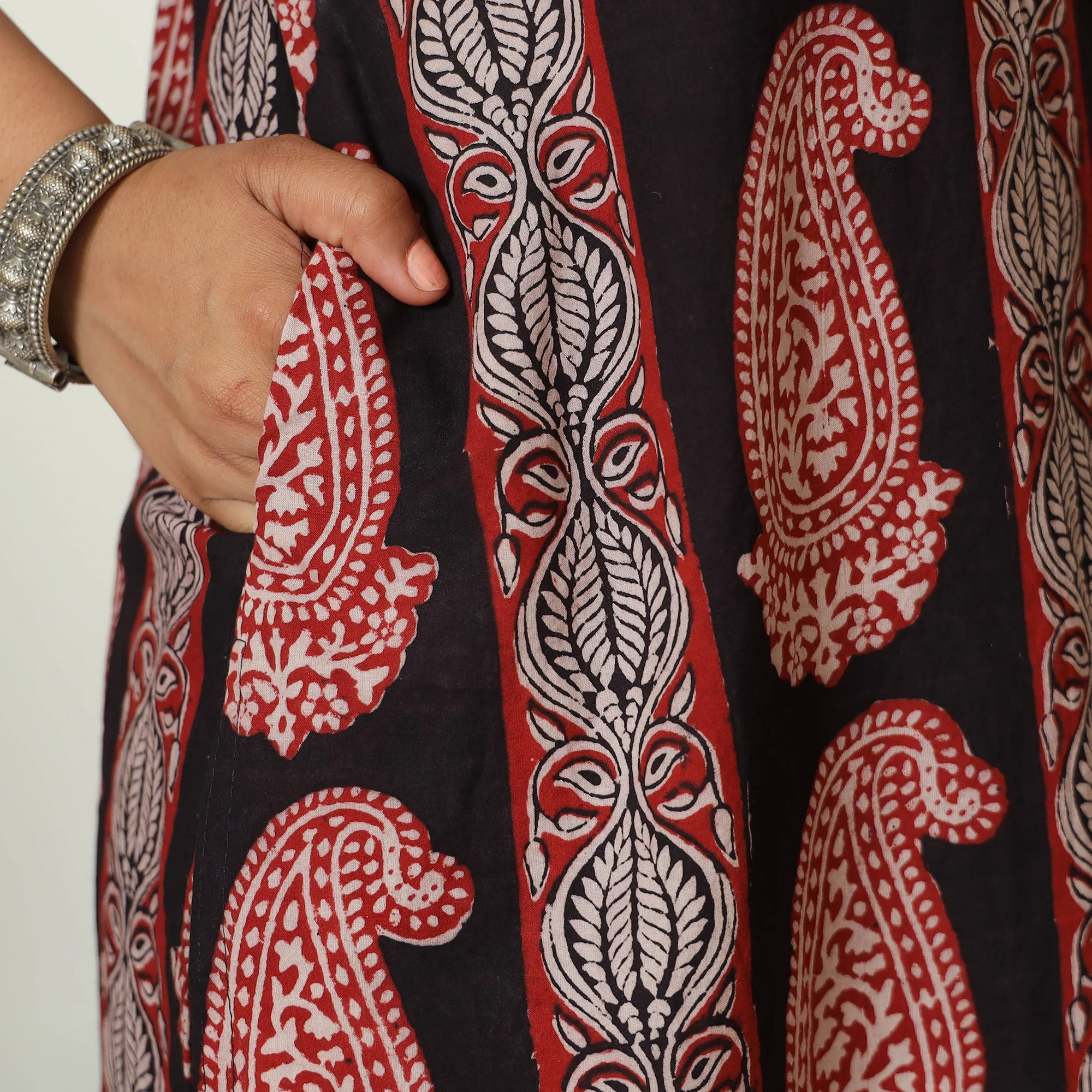 Multicolor - Block Print Cotton Straight Bagh Kurta 25 - Image 6