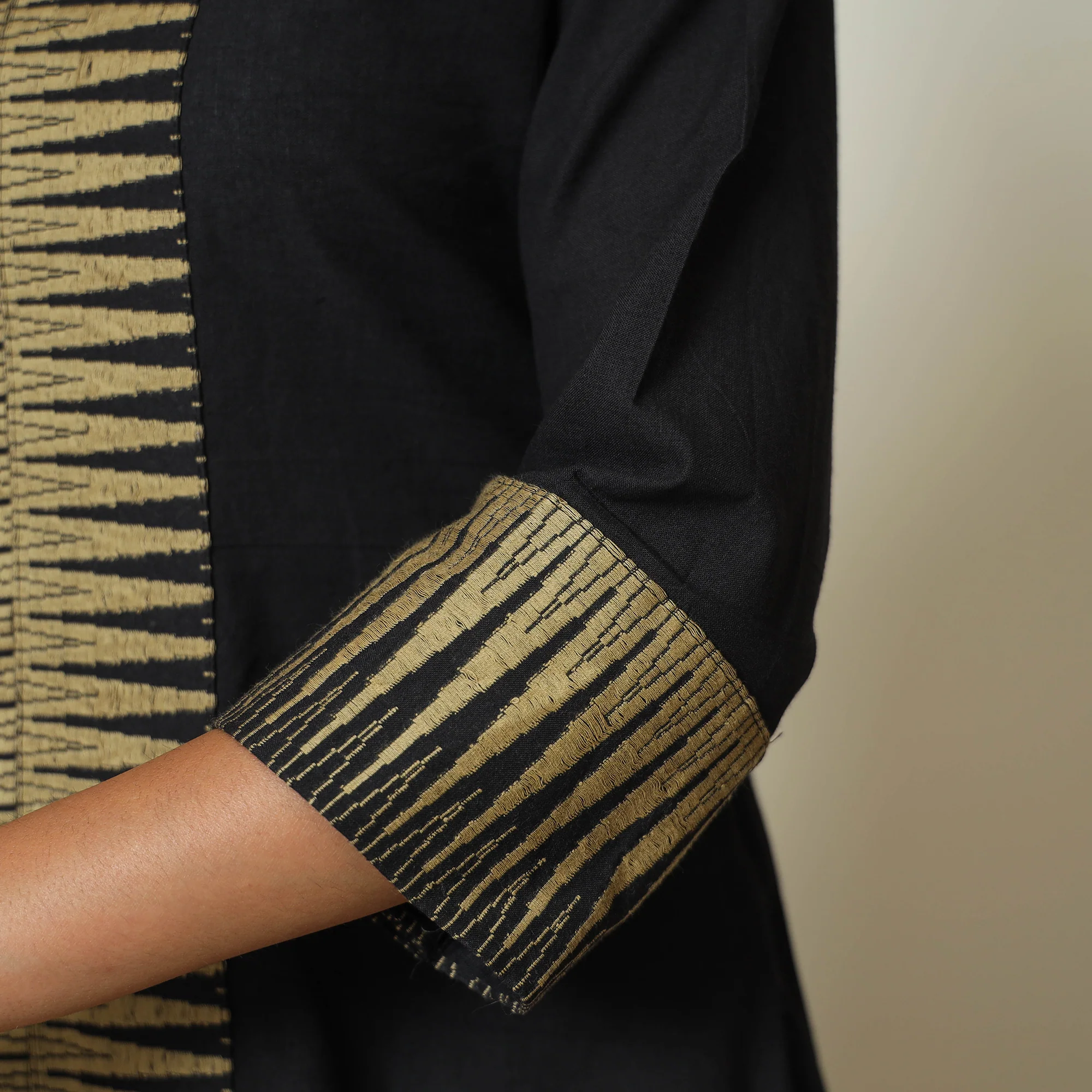Black - Dharwad Cotton Straight Kurta 03 - Image 6