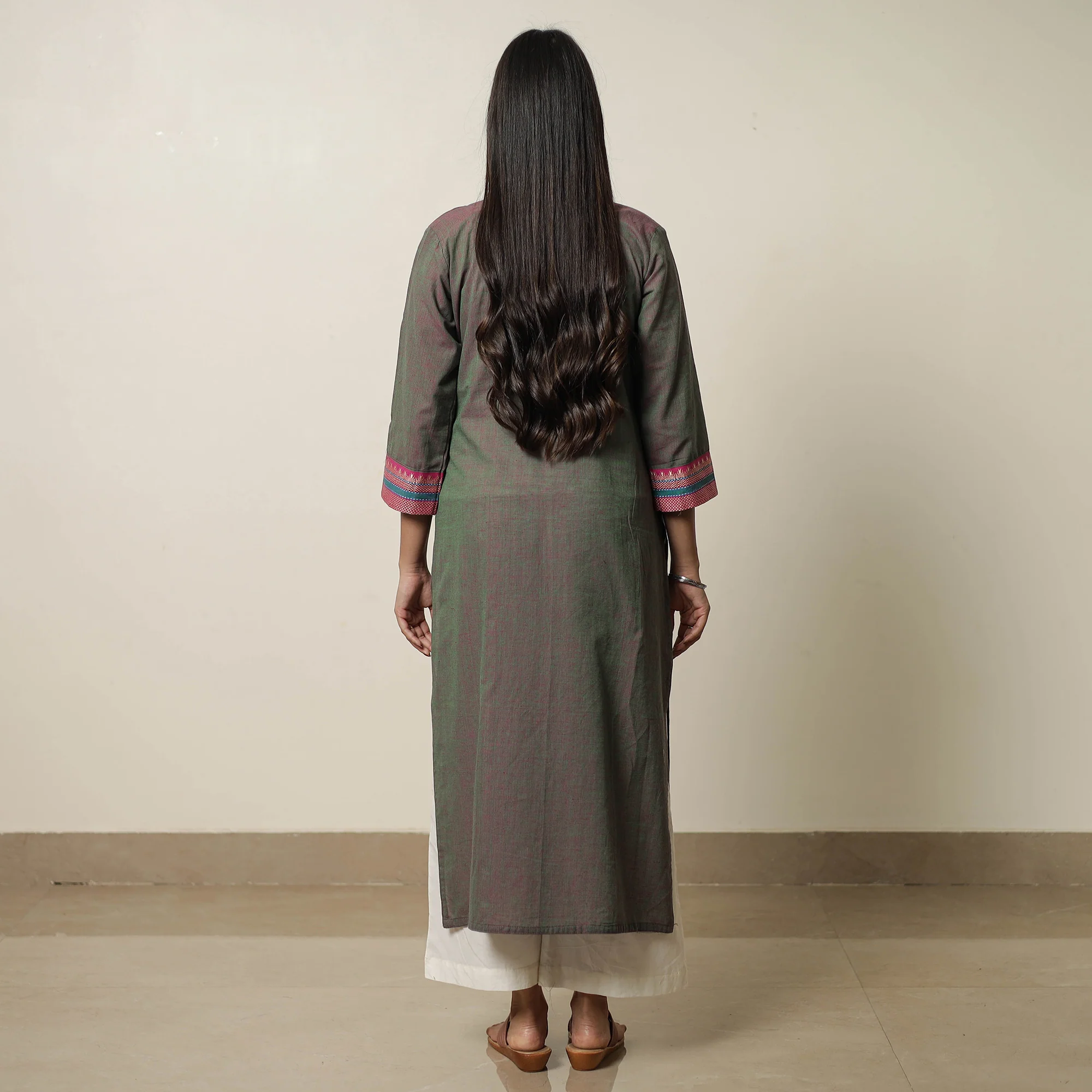 Grey - Dharwad Cotton Straight Kurta 15 - Image 6