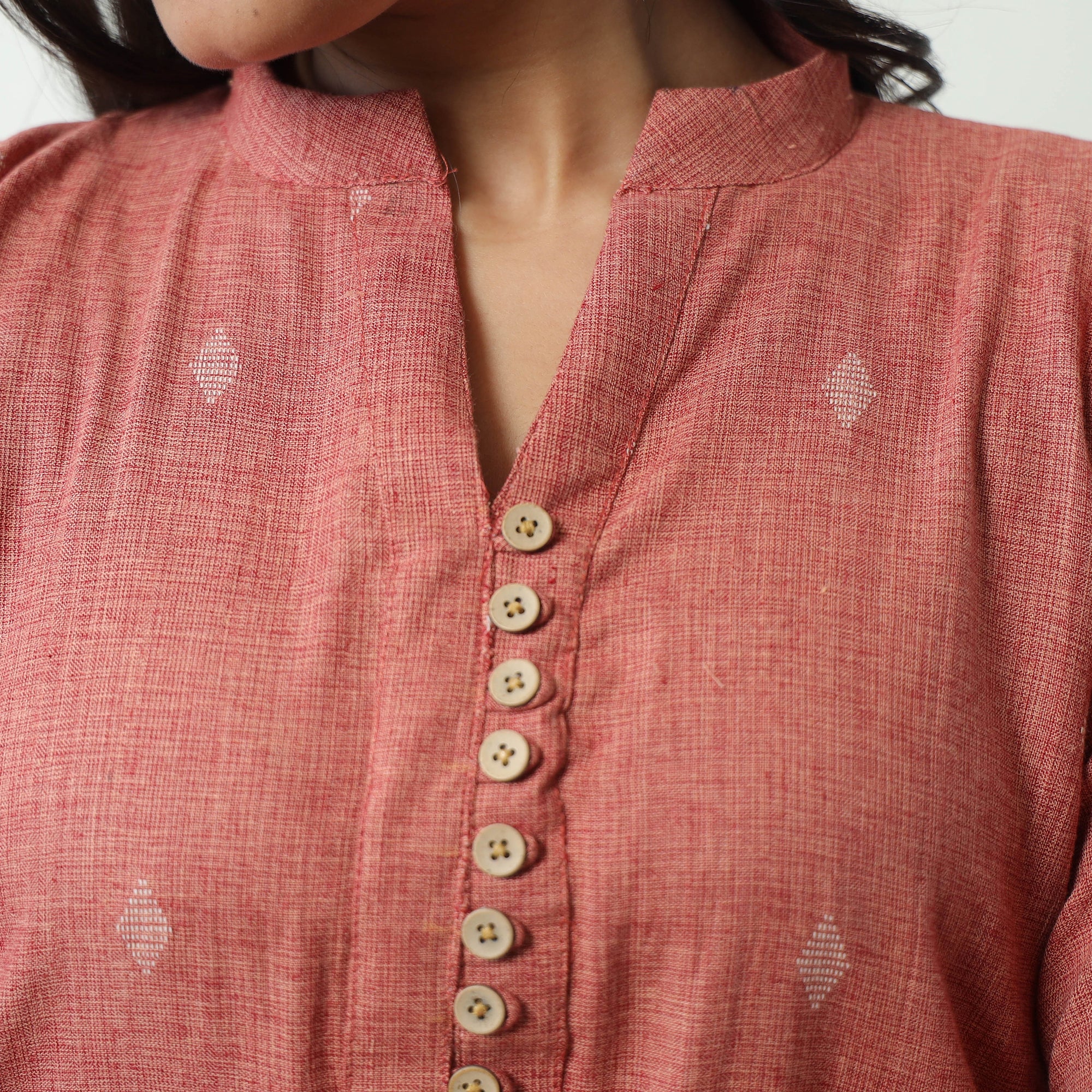 Brown - Jacquard Cotton Straight Kurta 08 - Image 5