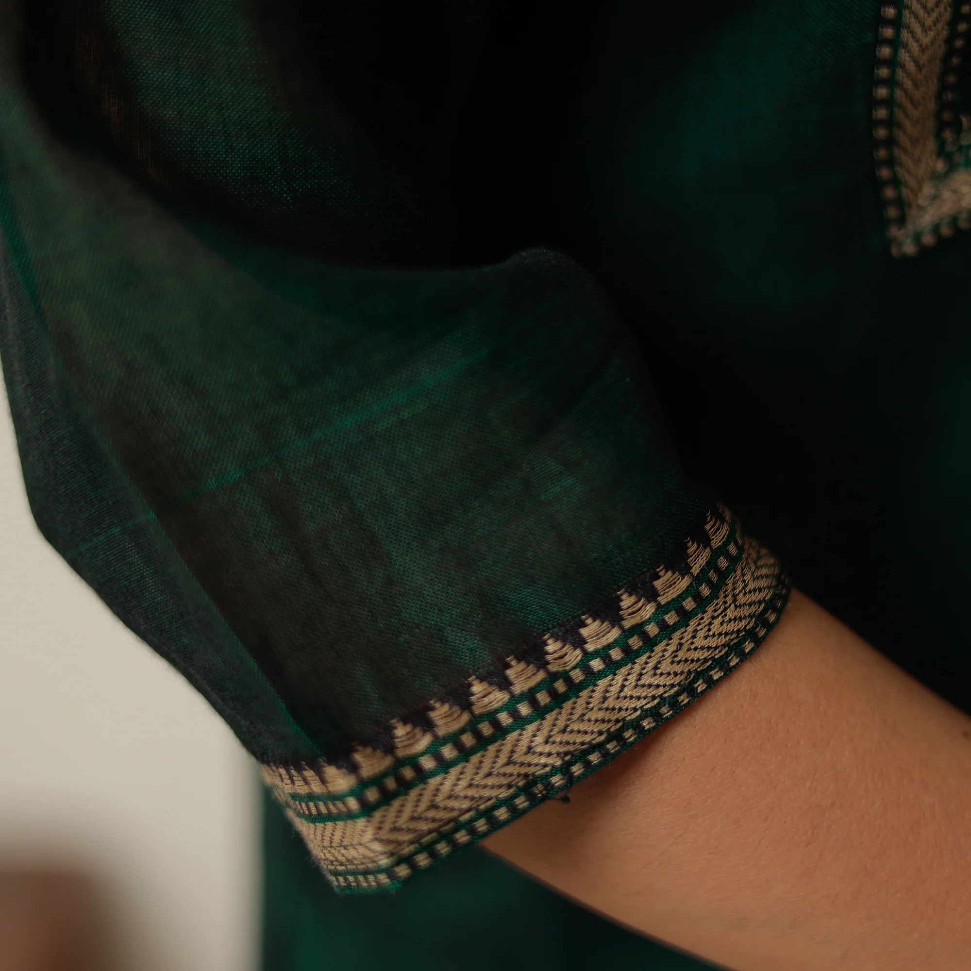 Green - Dharwad Mercerised Cotton Straight Kurta 10 - Image 6