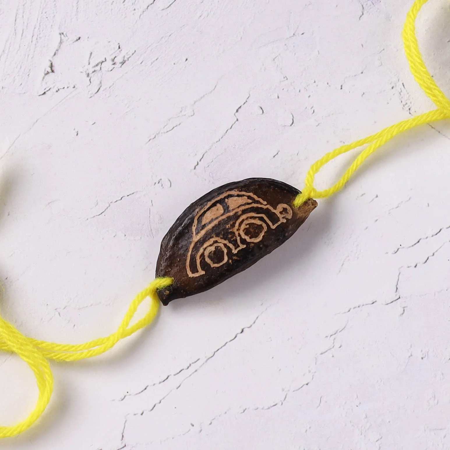 Yellow - Handcrafted Plantable Seed Rakhi - Image 2