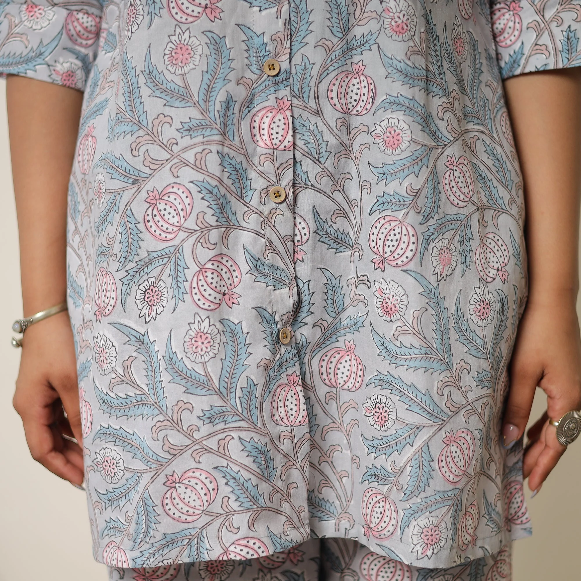 Sanganeri Block Printed Cotton Co-Ord Set 13 - Image 7