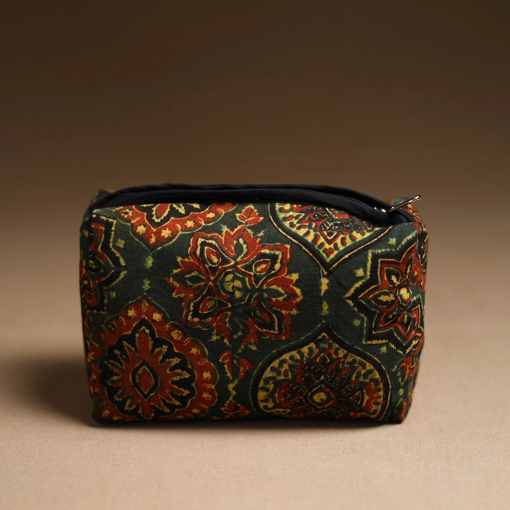 Green - Handmade Cotton Toiletry Pouch 02