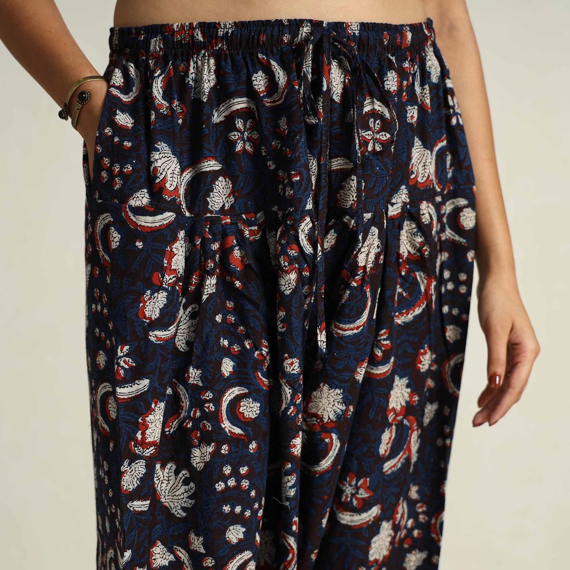 Bagru Block Printed Cotton Elasticated Salwar 05 - Image 4