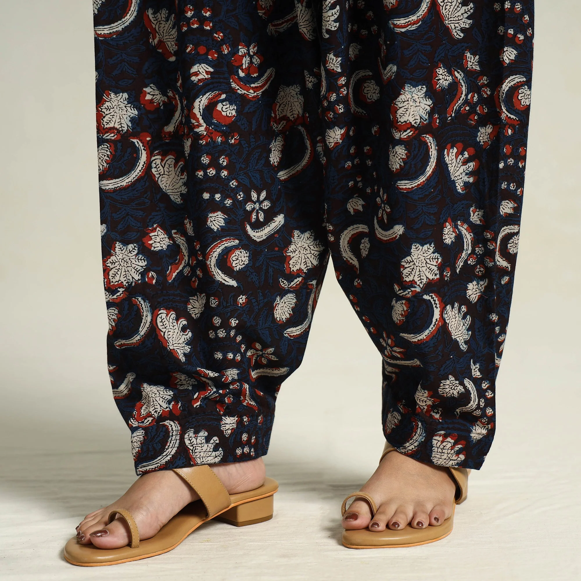 Bagru Block Printed Cotton Elasticated Salwar 05 - Image 5