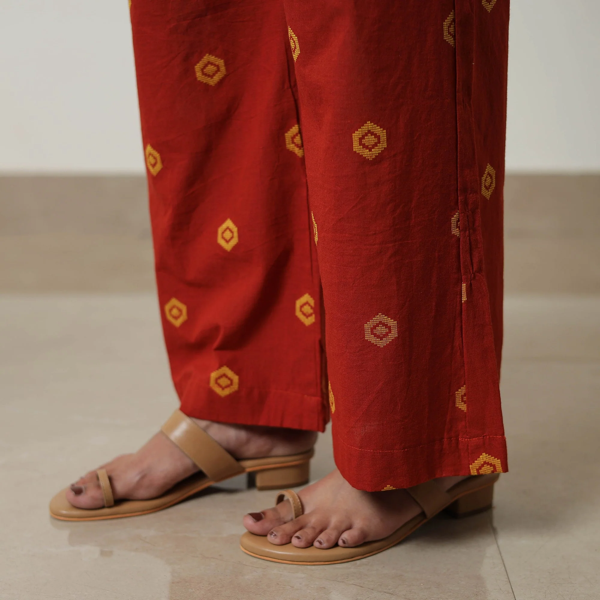 Orange - Jacquard Cotton Co-Ord Set 01 - Image 7