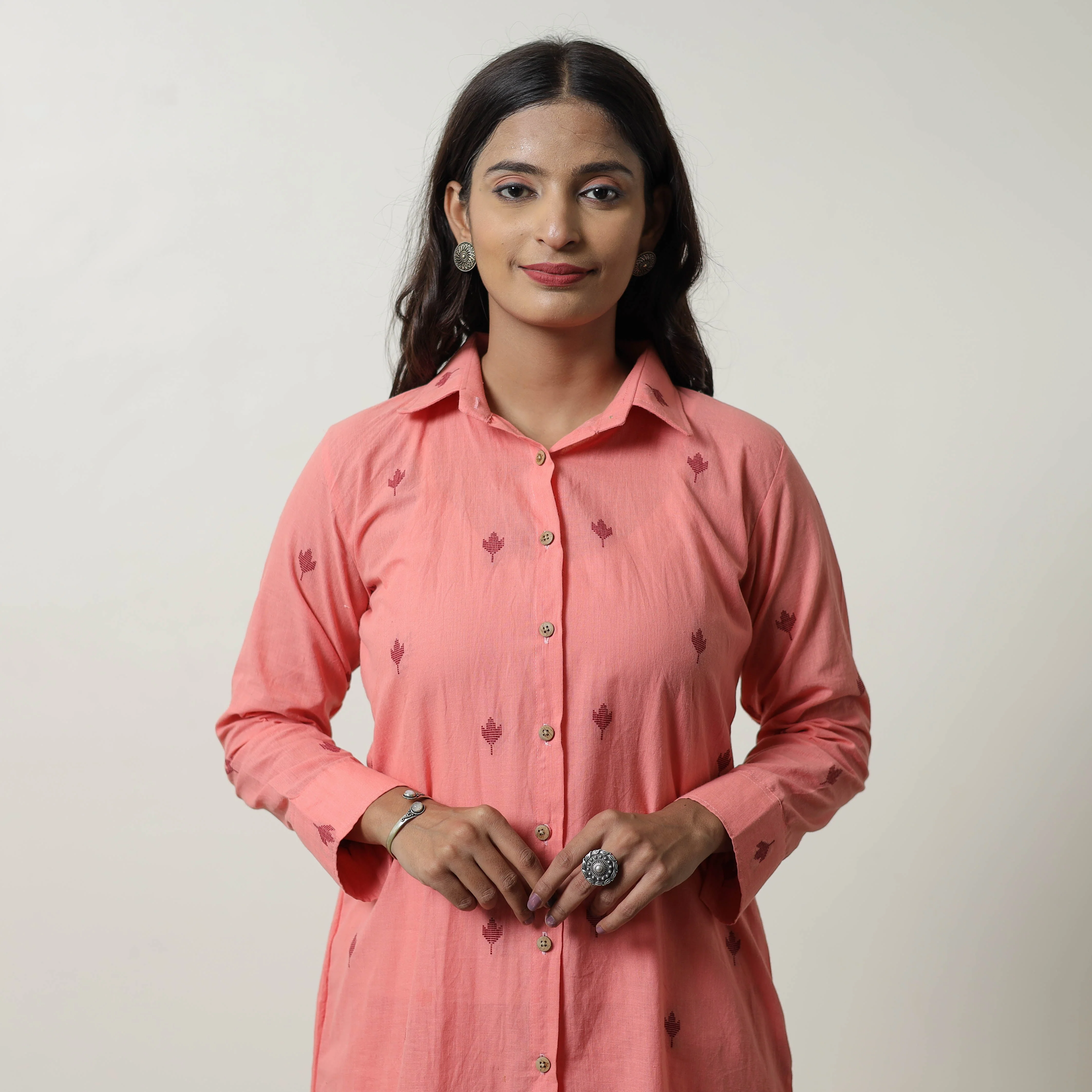 Pink - Jacquard Cotton Co-Ord Set 03 - Image 4