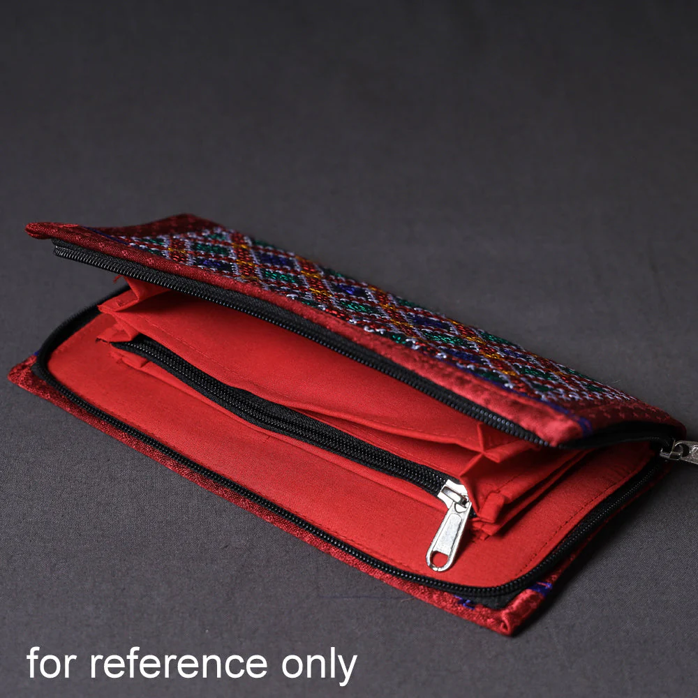 Blue - Kutchi Embroidery Mirror Work Clutch - Image 3