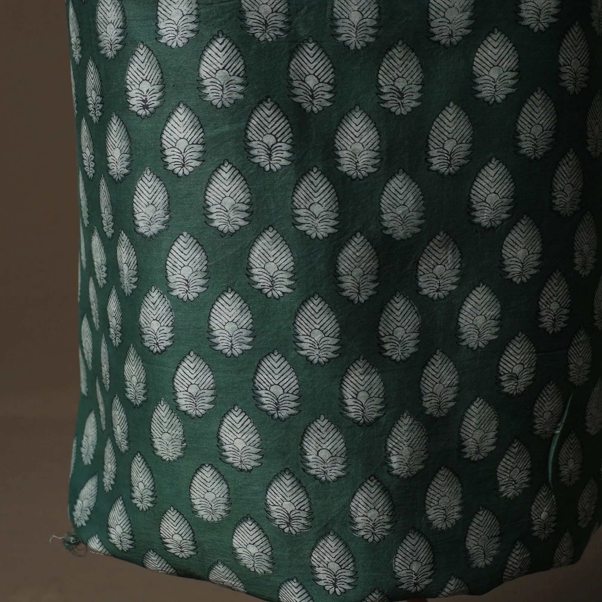 Akola Hand Block Print Chanderi Silk 2pc Unstitched Dress Material Kurta Set 16 - Image 5