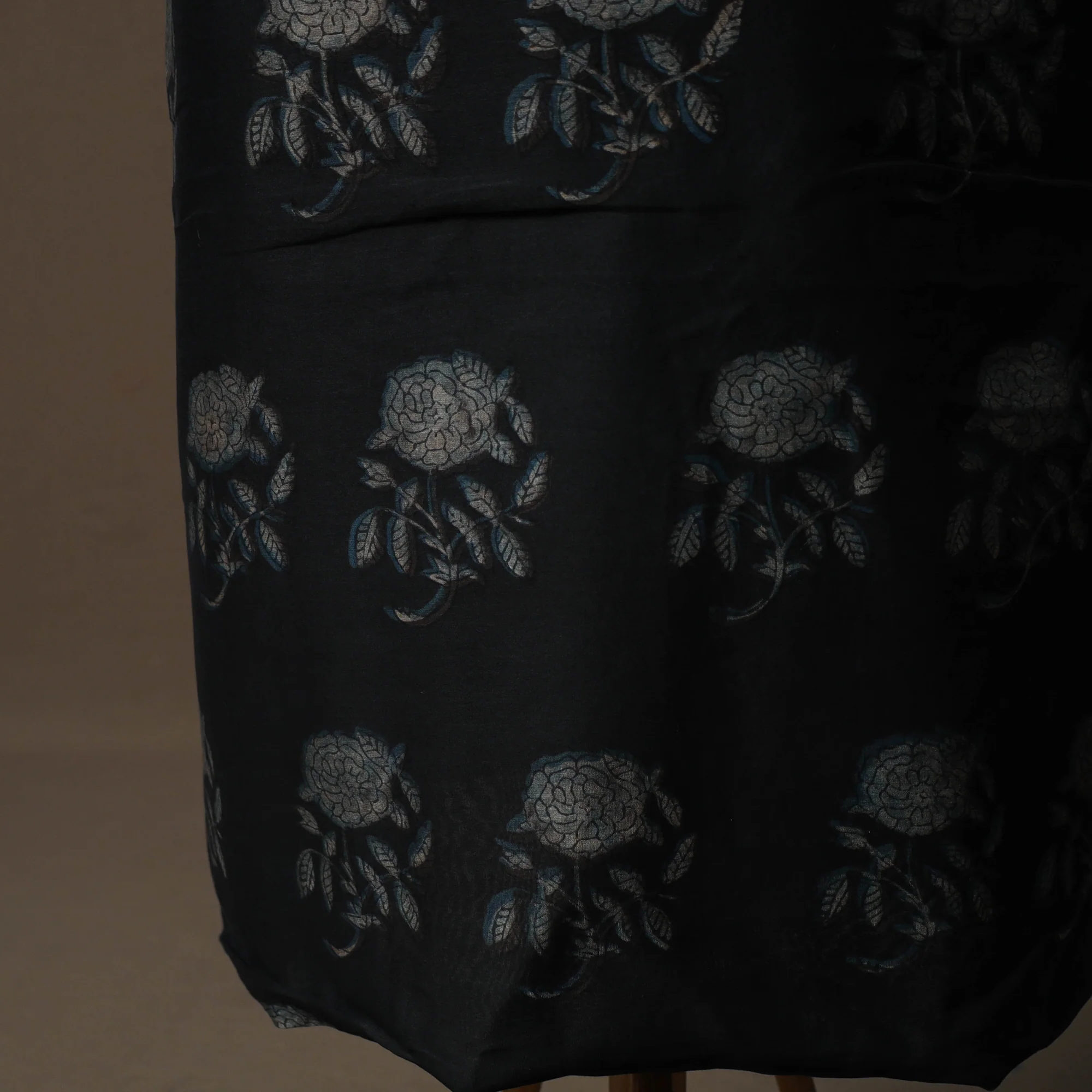 Akola Hand Block Print Chanderi Silk 2pc Unstitched Dress Material Kurta Set 29 - Image 5