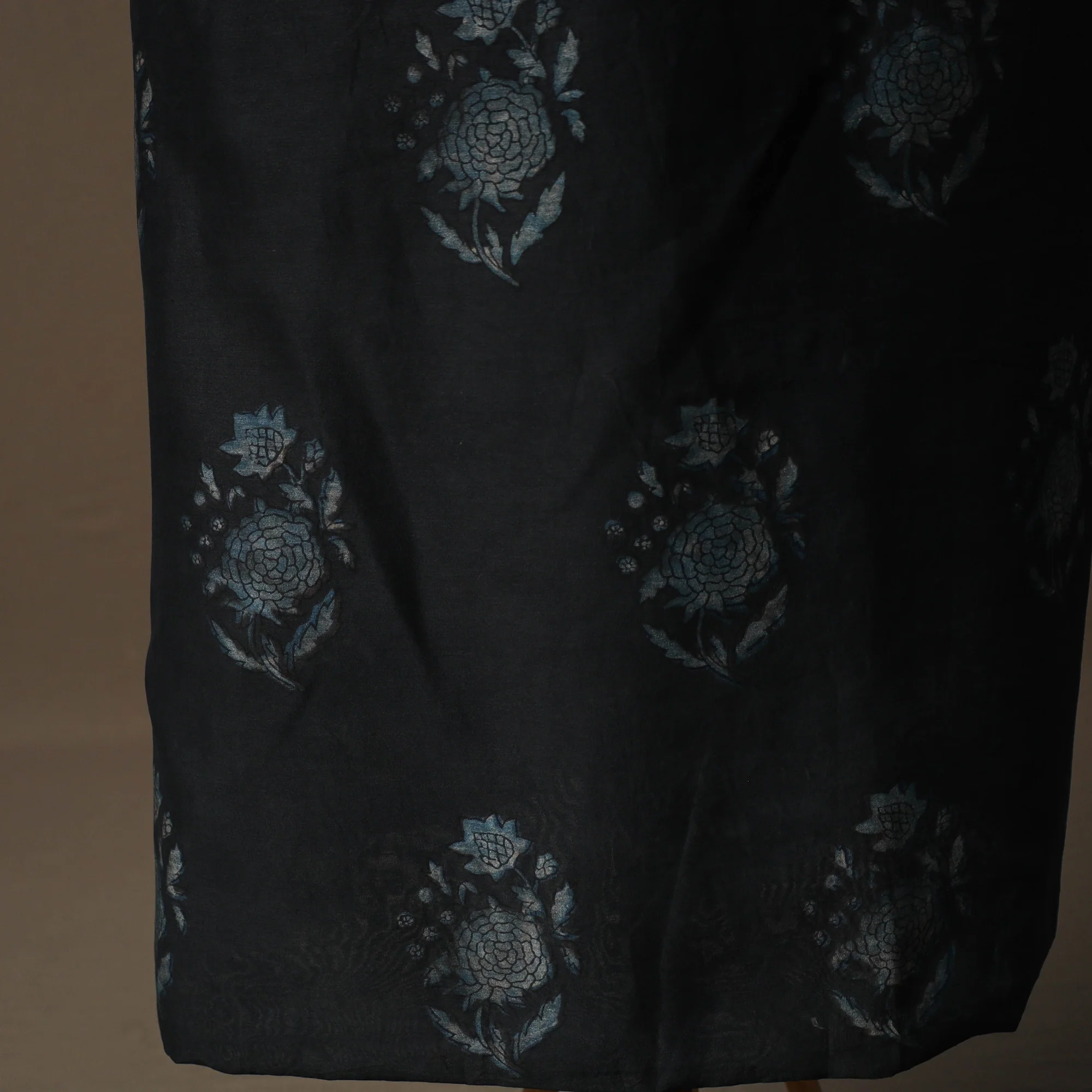 Akola Hand Block Print Chanderi Silk 2pc Unstitched Dress Material Kurta Set 30 - Image 5