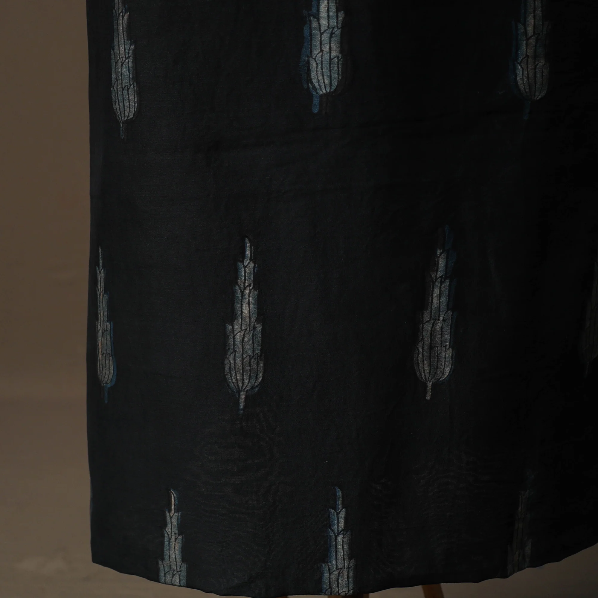 Akola Hand Block Print Chanderi Silk 2pc Unstitched Dress Material Kurta Set 31 - Image 5