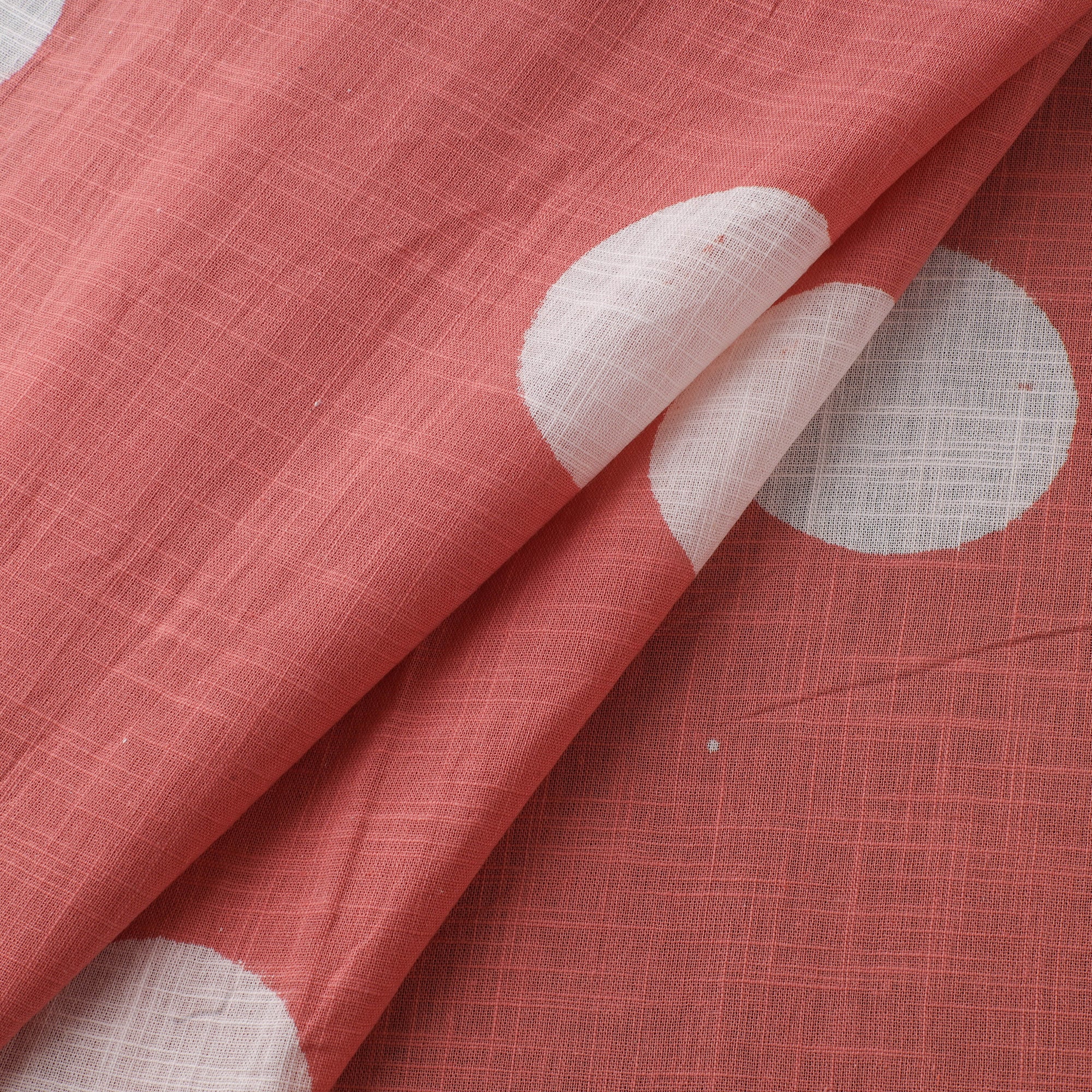 Pink - Akola Hand Block Print Slub Cotton Fabric 05 - Image 2