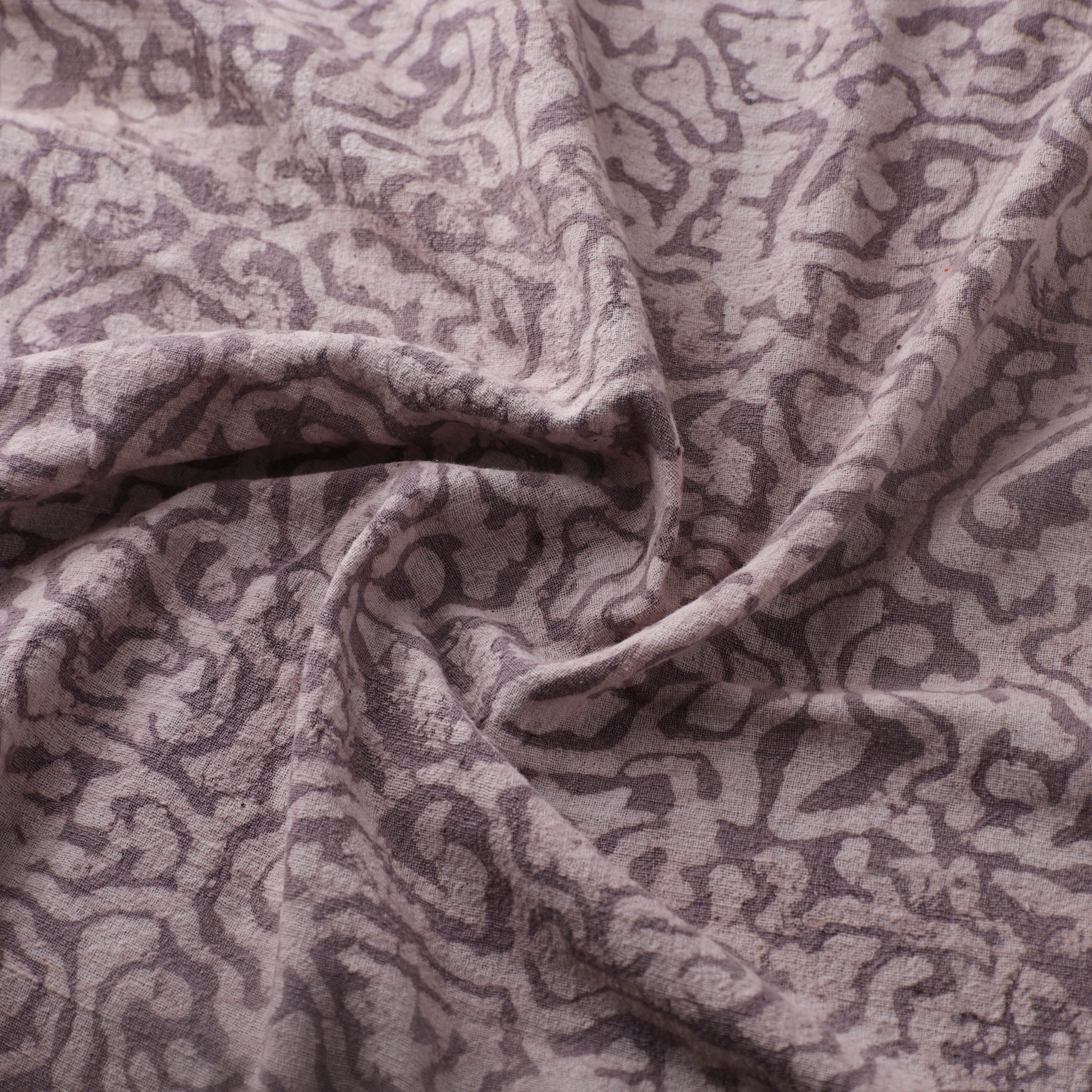 Purple - Authentic Kutch Hand Block Batik Print Pure Handwoven Natural Dyed Kala Cotton Fabric 35 - Image 3