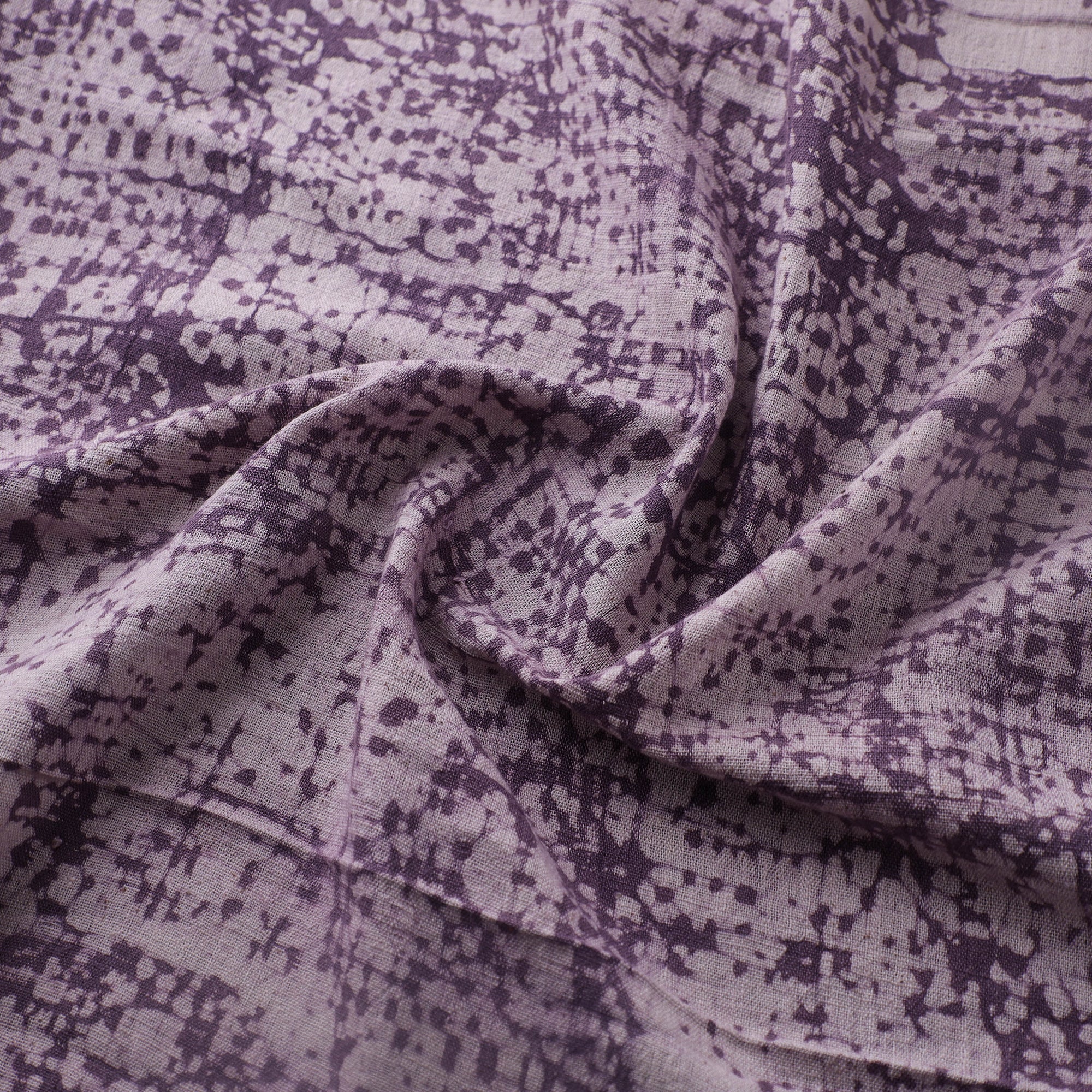 Purple - Authentic Kutch Hand Block Batik Print Pure Handwoven Natural Dyed Kala Cotton Fabric 40 - Image 3